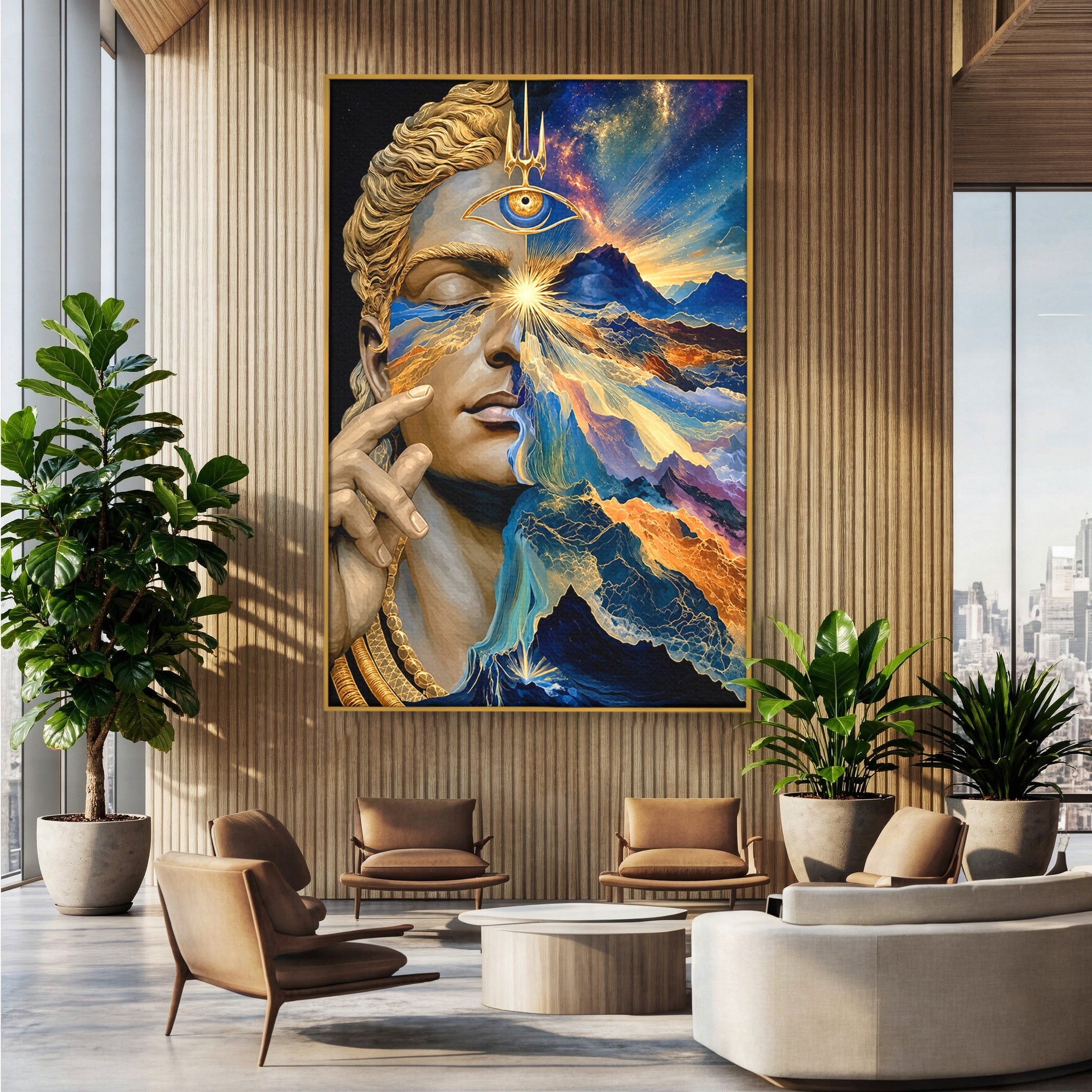 Tablou Canvas Premium LuxCanva® U1071, Zeitate Mistica, Cosmos, Abstract, Zeita, Misticism, Dormitor, Culori Vibrante