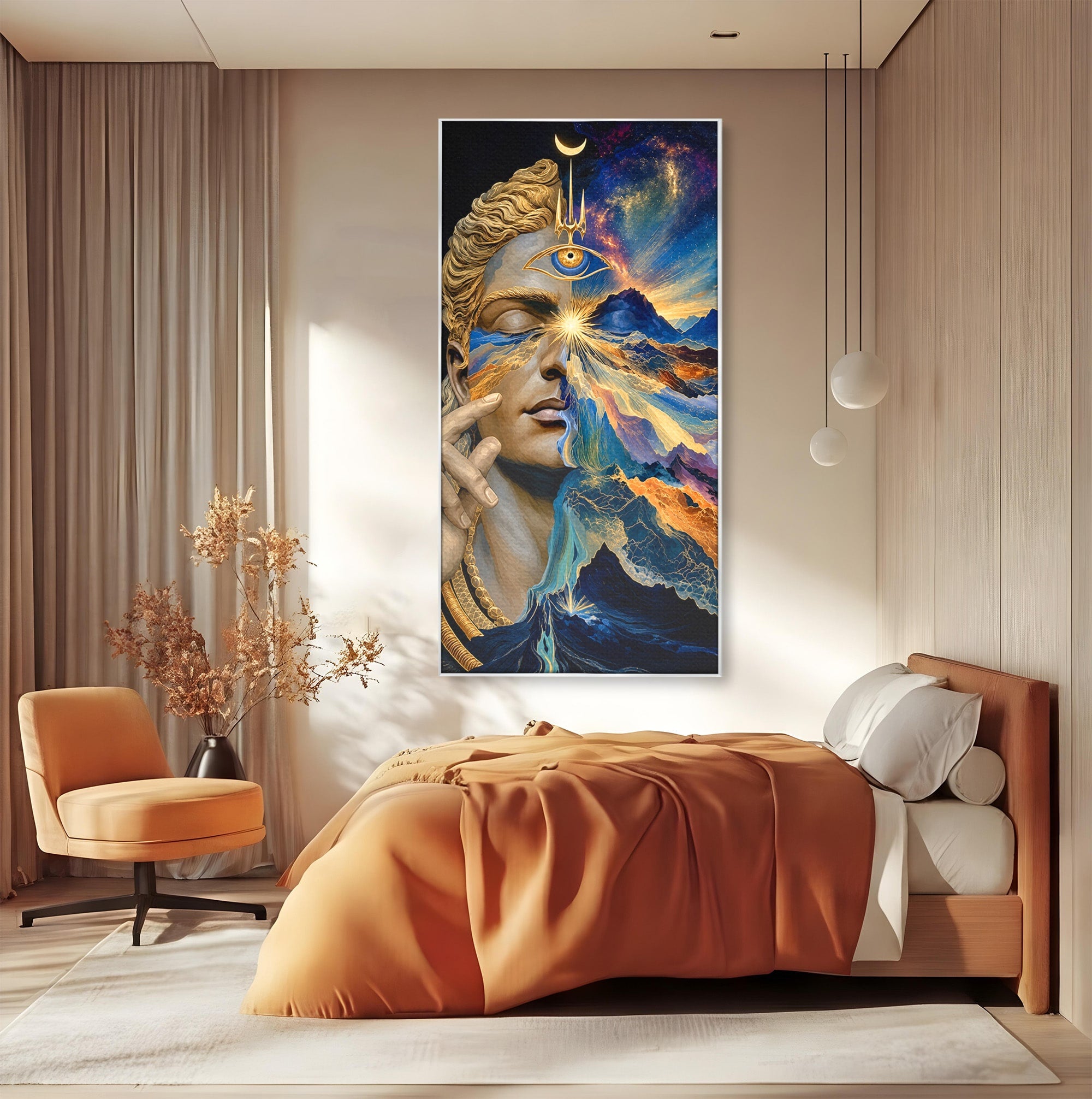 Tablou Canvas Premium LuxCanva® U1071, Zeitate Mistica, Cosmos, Abstract, Zeita, Misticism, Dormitor, Culori Vibrante