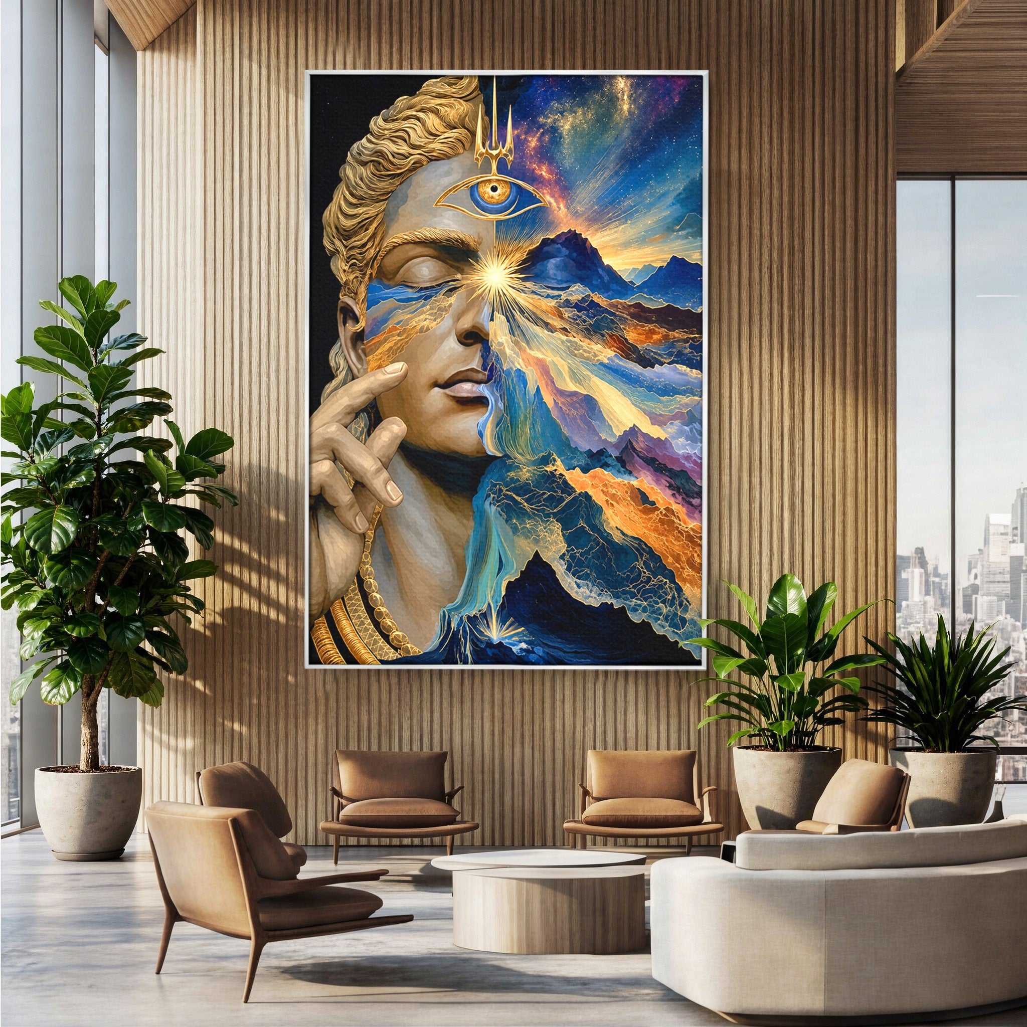 Tablou Canvas Premium LuxCanva® U1071, Zeitate Mistica, Cosmos, Abstract, Zeita, Misticism, Dormitor, Culori Vibrante