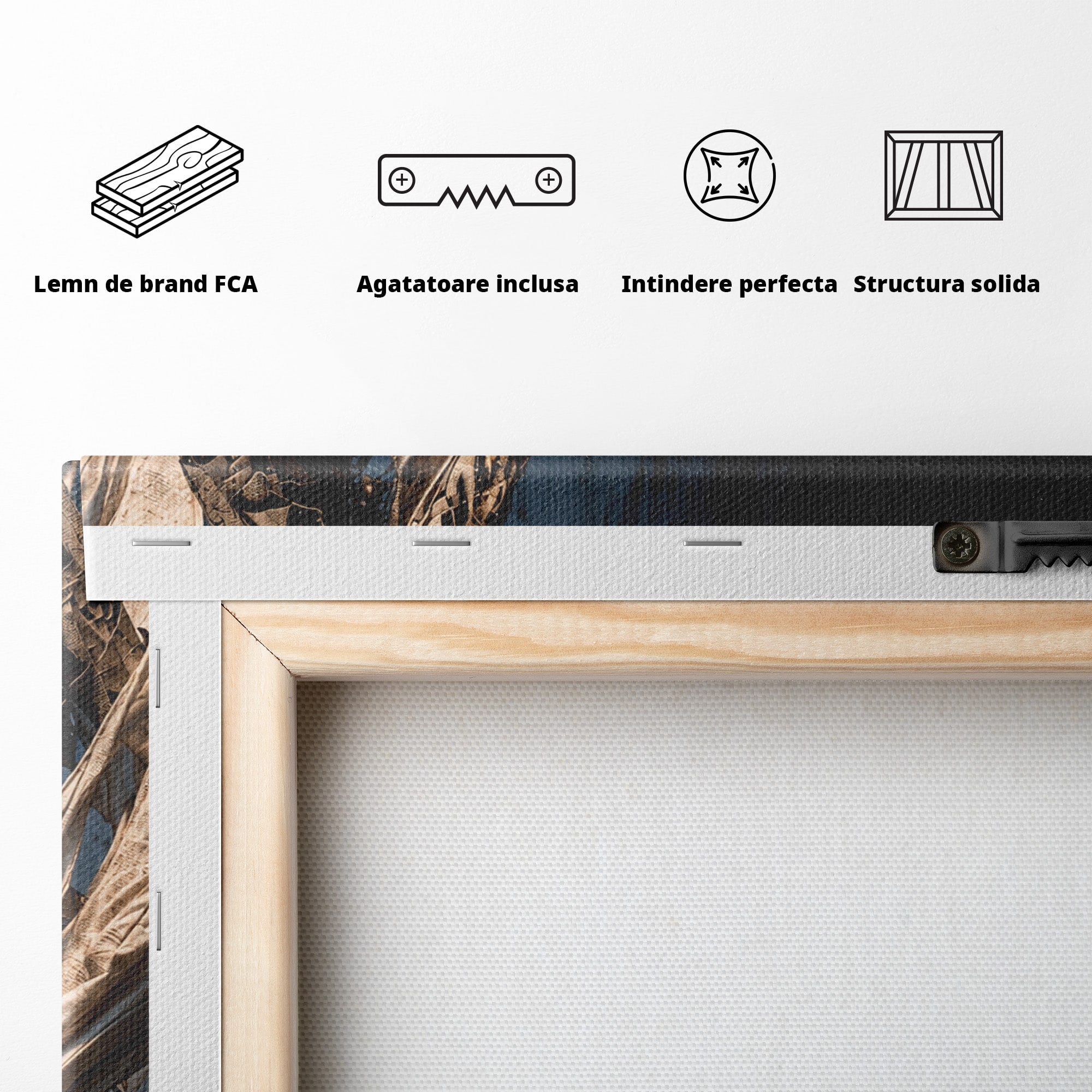 Tablou Canvas Premium LuxCanva® U1073, Dansul Mastilor, Sculptura, Mister, Arta, Masca, Dormitor, Culori Vibrante