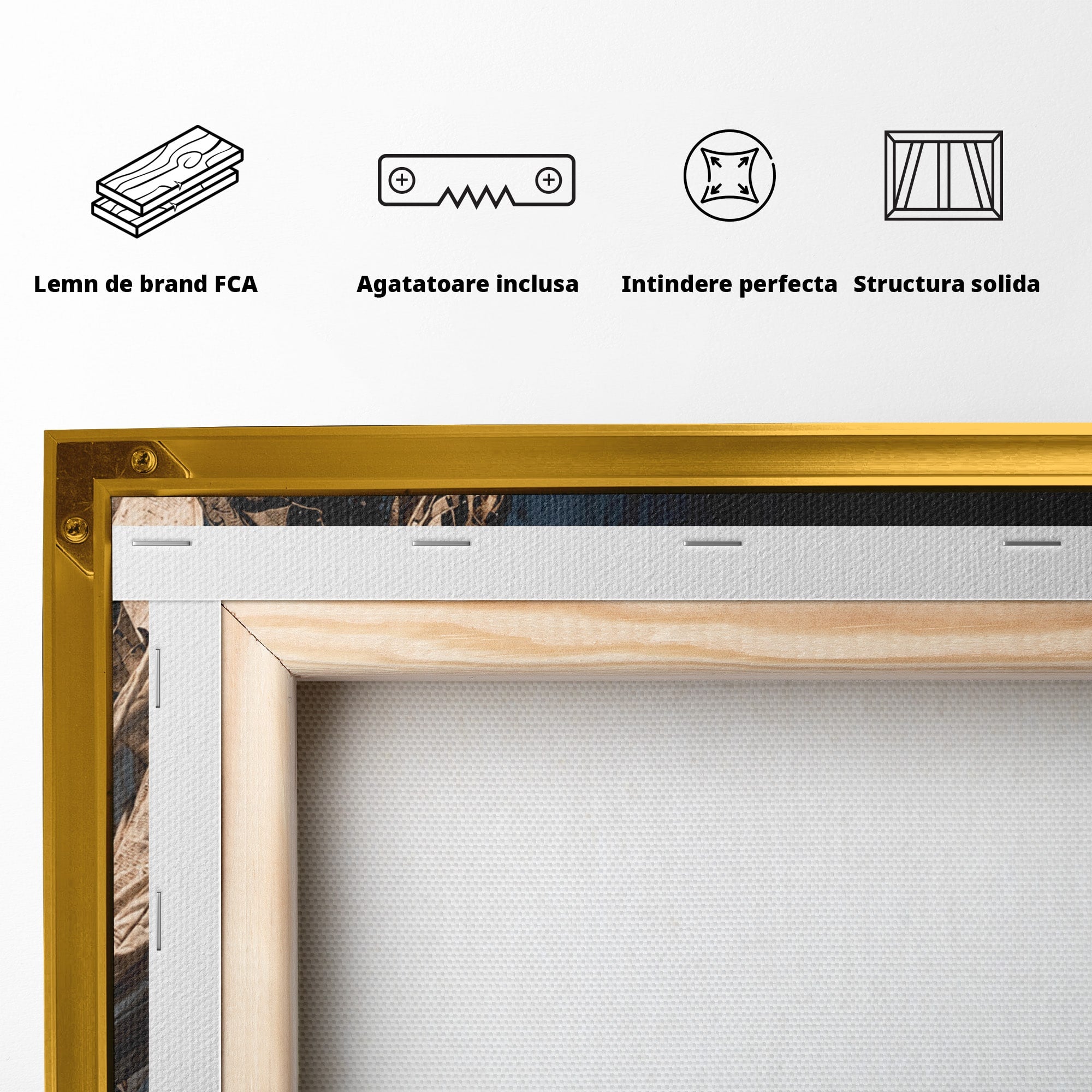 Tablou Canvas Premium LuxCanva® U1073, Dansul Mastilor, Sculptura, Mister, Arta, Masca, Dormitor, Culori Vibrante