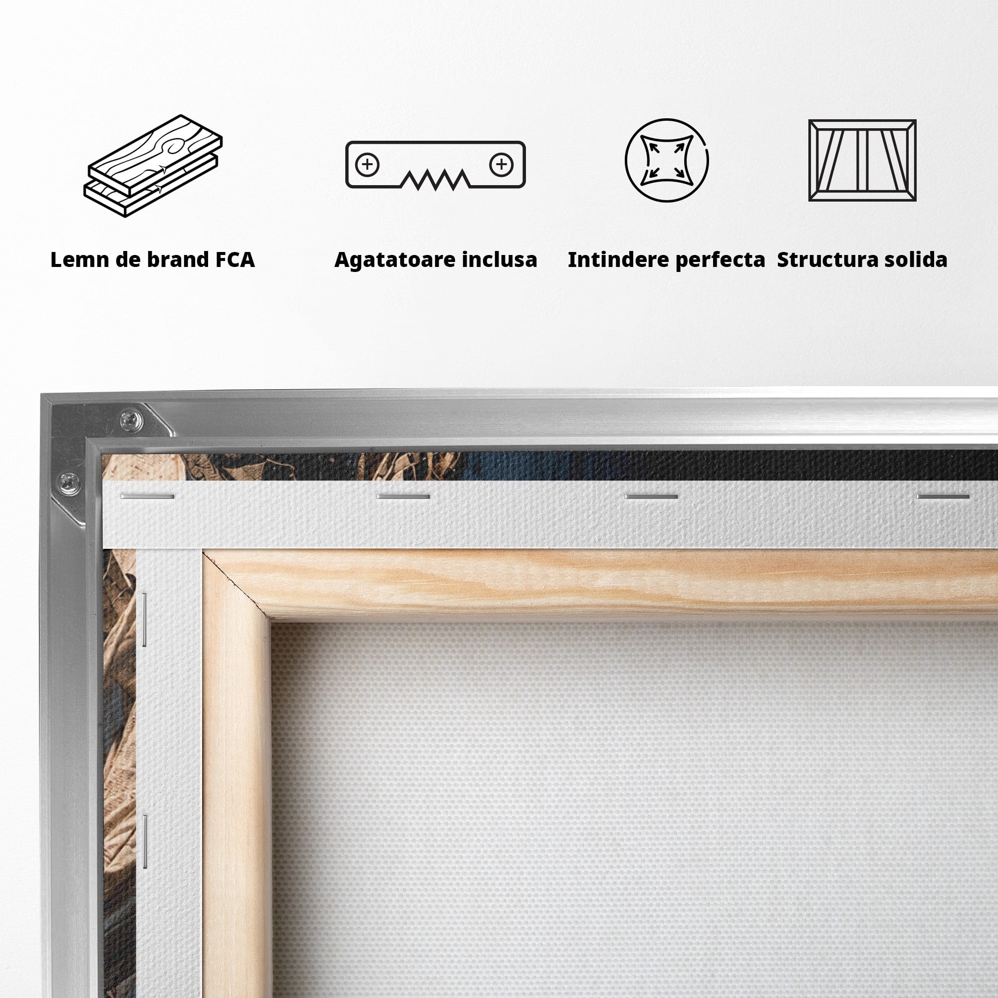 Tablou Canvas Premium LuxCanva® U1073, Dansul Mastilor, Sculptura, Mister, Arta, Masca, Dormitor, Culori Vibrante