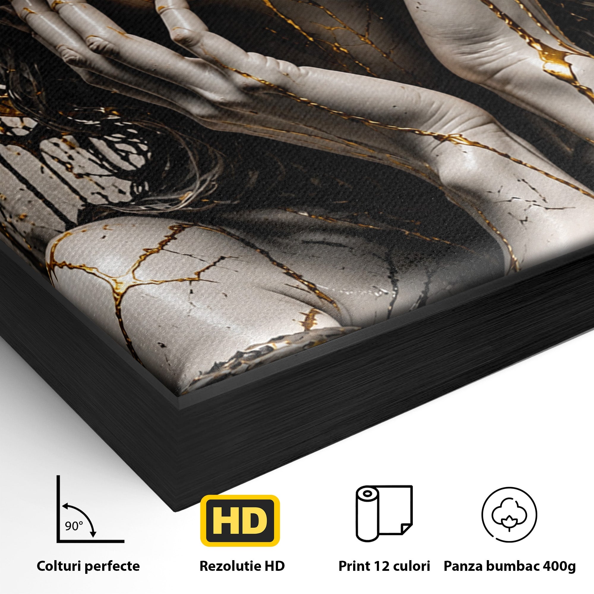 Tablou Canvas Premium LuxCanva® U1078, Zeita De Aur, Portret, Arta, Zeita, Living, Dormitor, Culori Vibrante