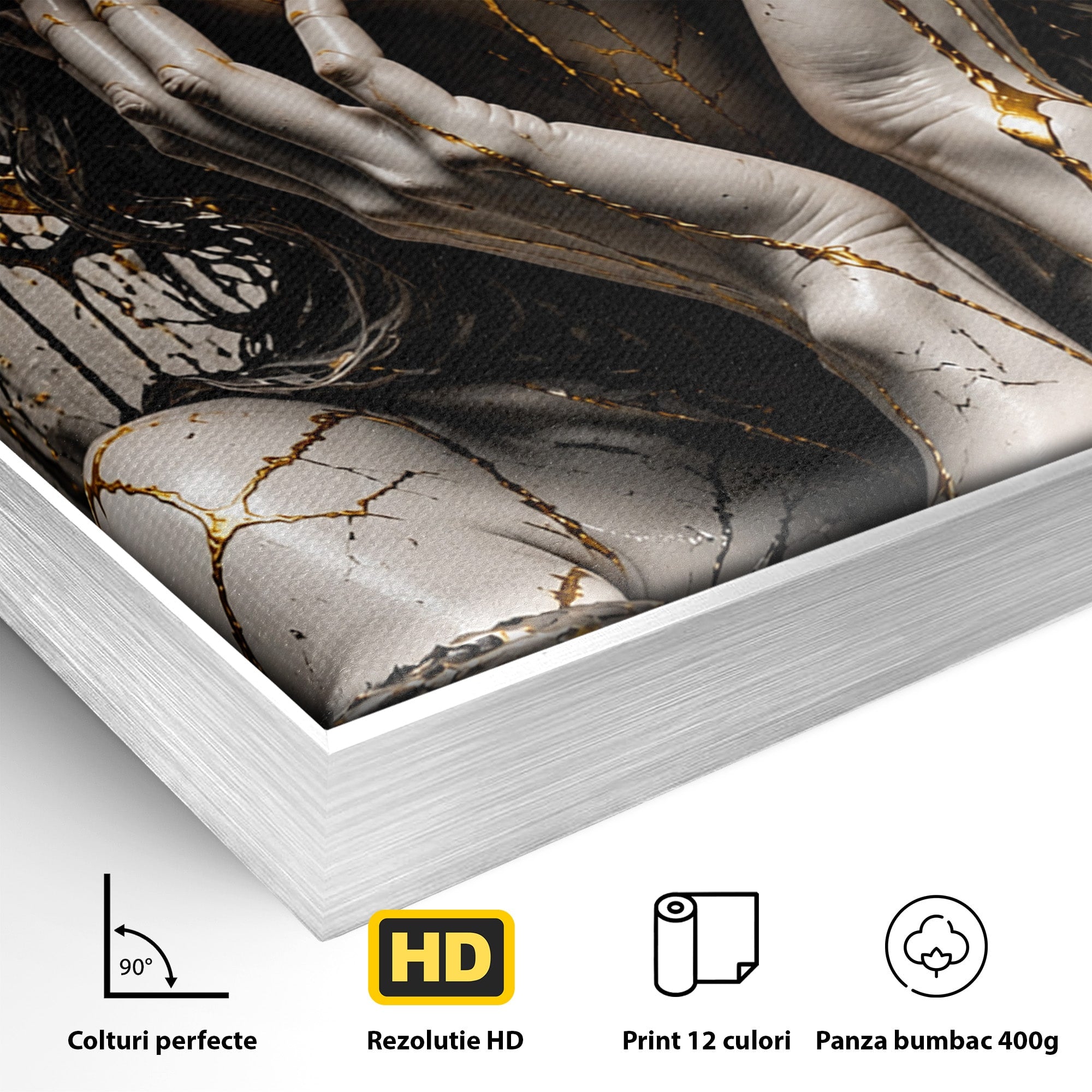 Tablou Canvas Premium LuxCanva® U1078, Zeita De Aur, Portret, Arta, Zeita, Living, Dormitor, Culori Vibrante