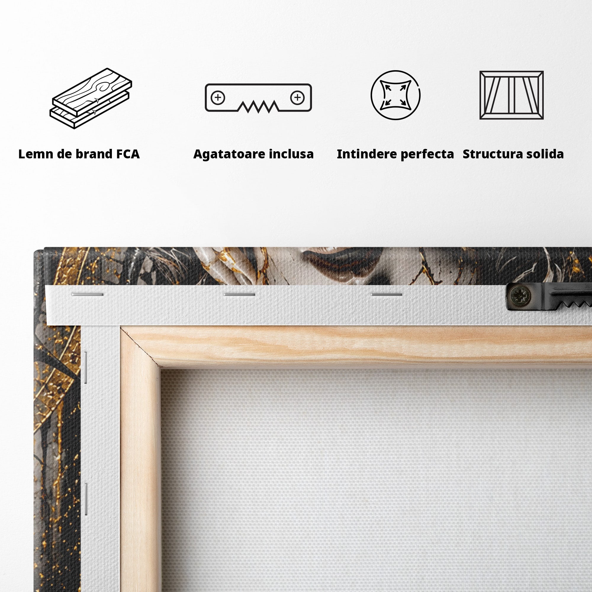 Tablou Canvas Premium LuxCanva® U1078, Zeita De Aur, Portret, Arta, Zeita, Living, Dormitor, Culori Vibrante