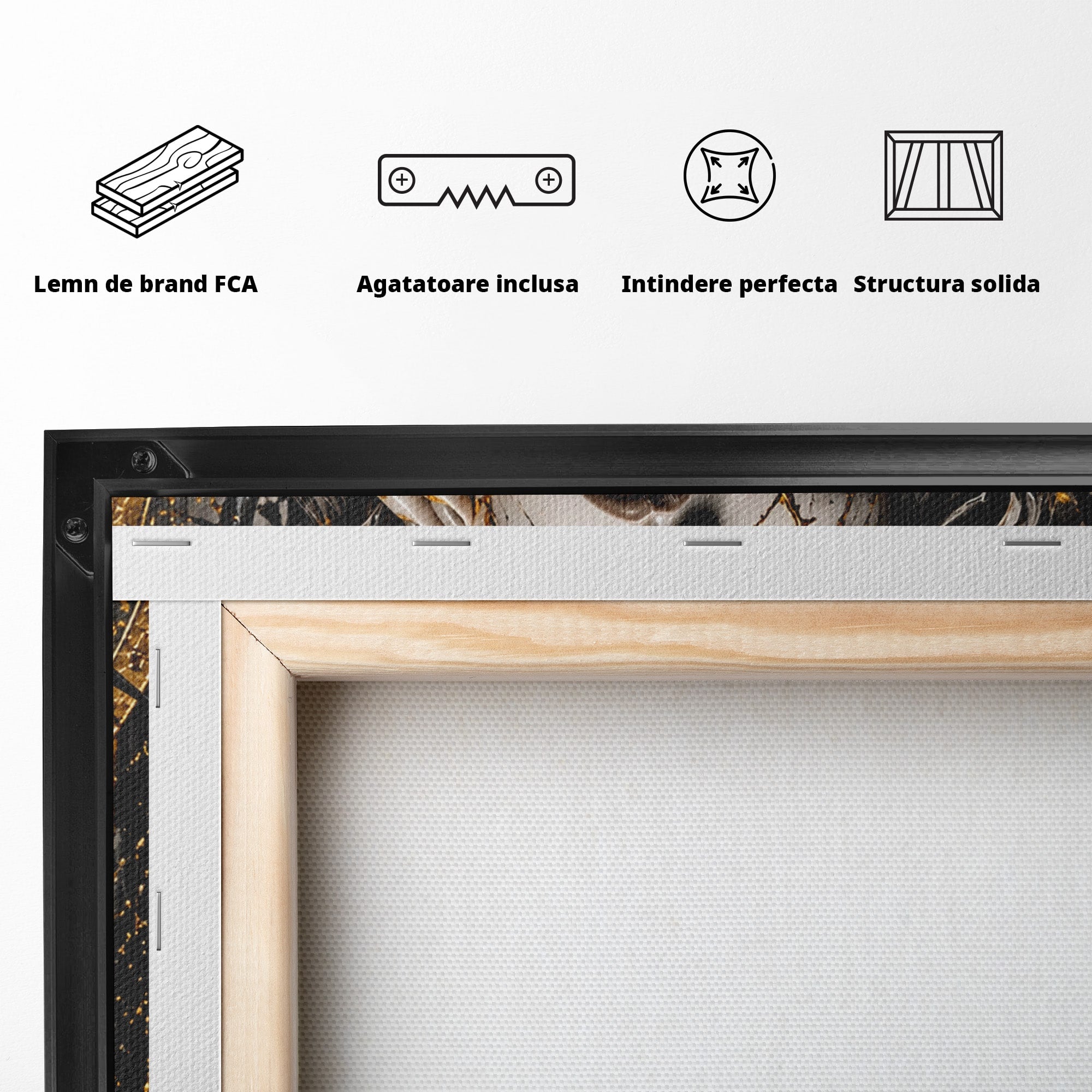 Tablou Canvas Premium LuxCanva® U1078, Zeita De Aur, Portret, Arta, Zeita, Living, Dormitor, Culori Vibrante