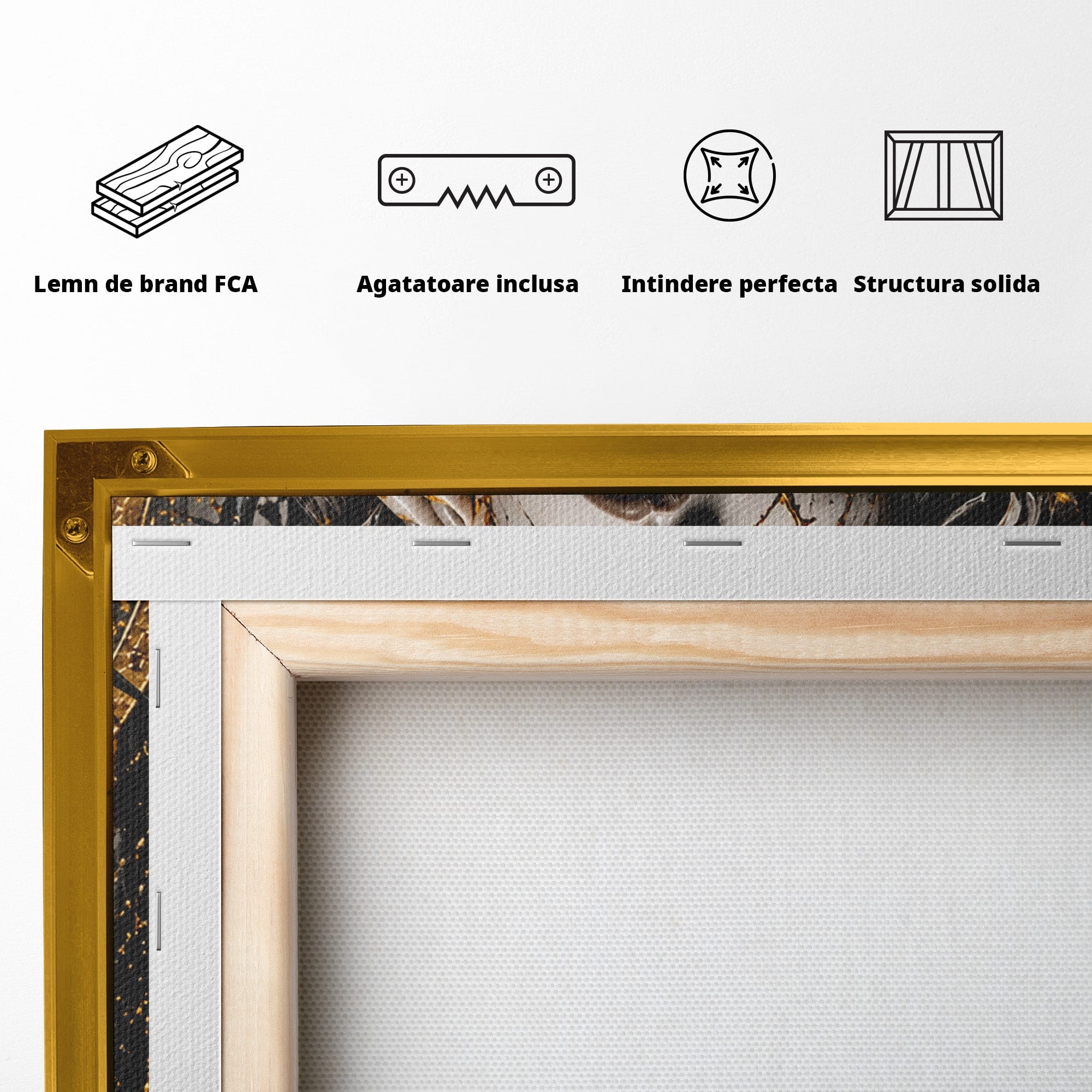 Tablou Canvas Premium LuxCanva® U1078, Zeita De Aur, Portret, Arta, Zeita, Living, Dormitor, Culori Vibrante