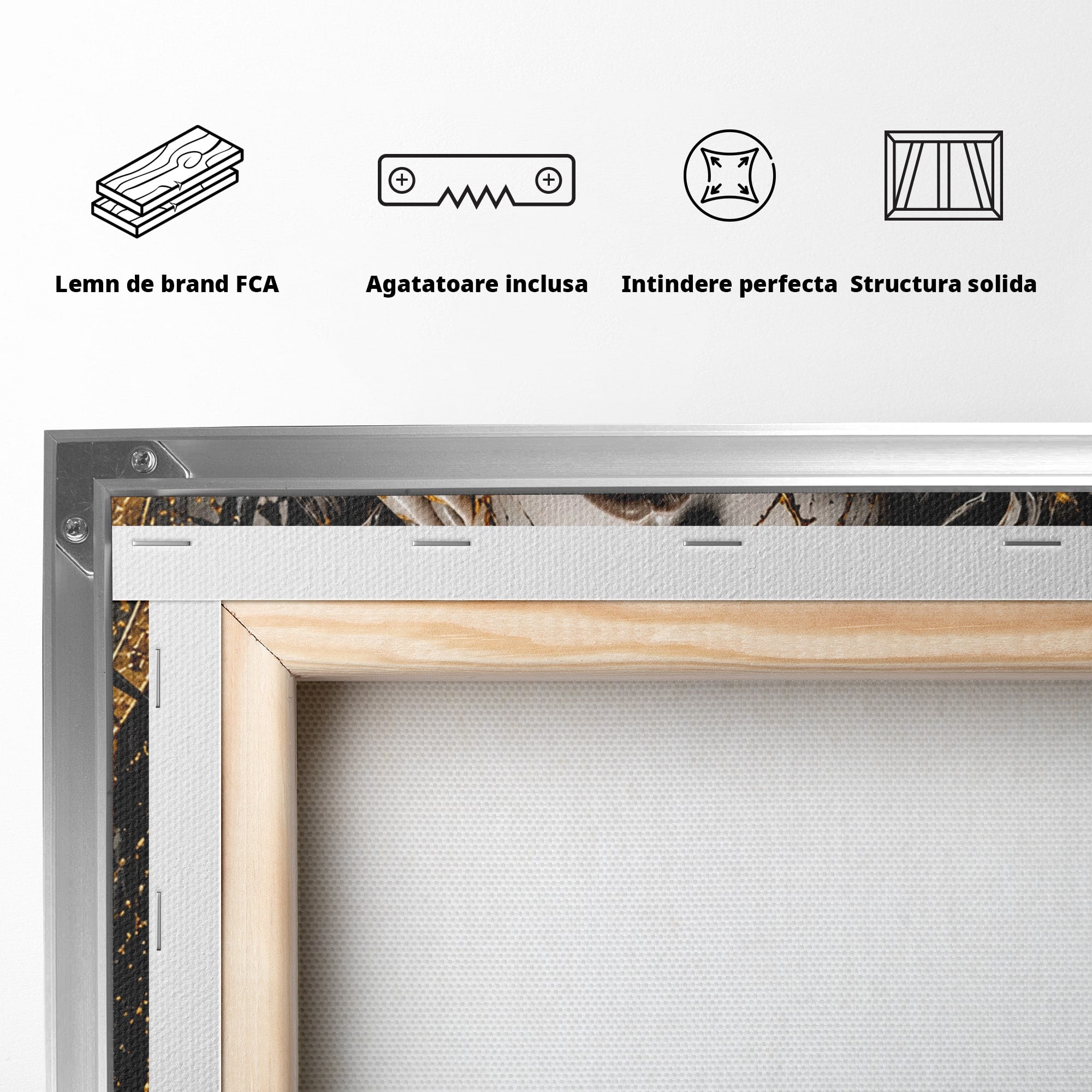 Tablou Canvas Premium LuxCanva® U1078, Zeita De Aur, Portret, Arta, Zeita, Living, Dormitor, Culori Vibrante