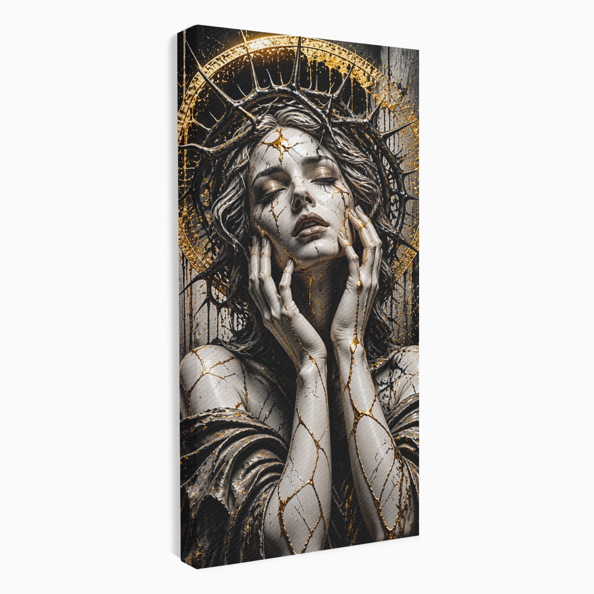 Tablou Canvas Premium LuxCanva® U1078, Zeita De Aur, Portret, Arta, Zeita, Living, Dormitor, Culori Vibrante