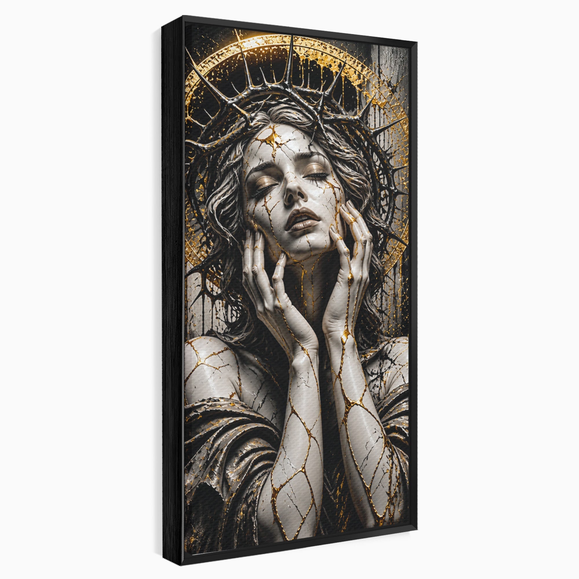 Tablou Canvas Premium LuxCanva® U1078, Zeita De Aur, Portret, Arta, Zeita, Living, Dormitor, Culori Vibrante
