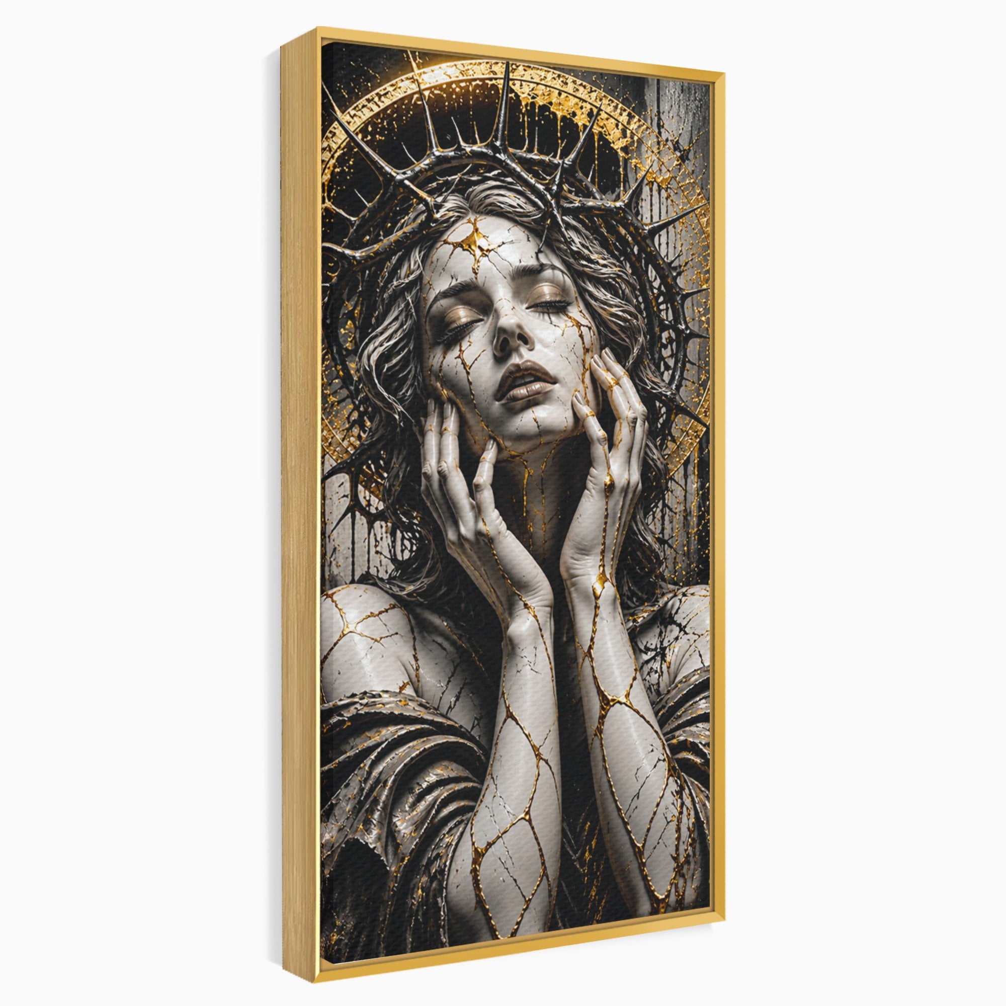 Tablou Canvas Premium LuxCanva® U1078, Zeita De Aur, Portret, Arta, Zeita, Living, Dormitor, Culori Vibrante