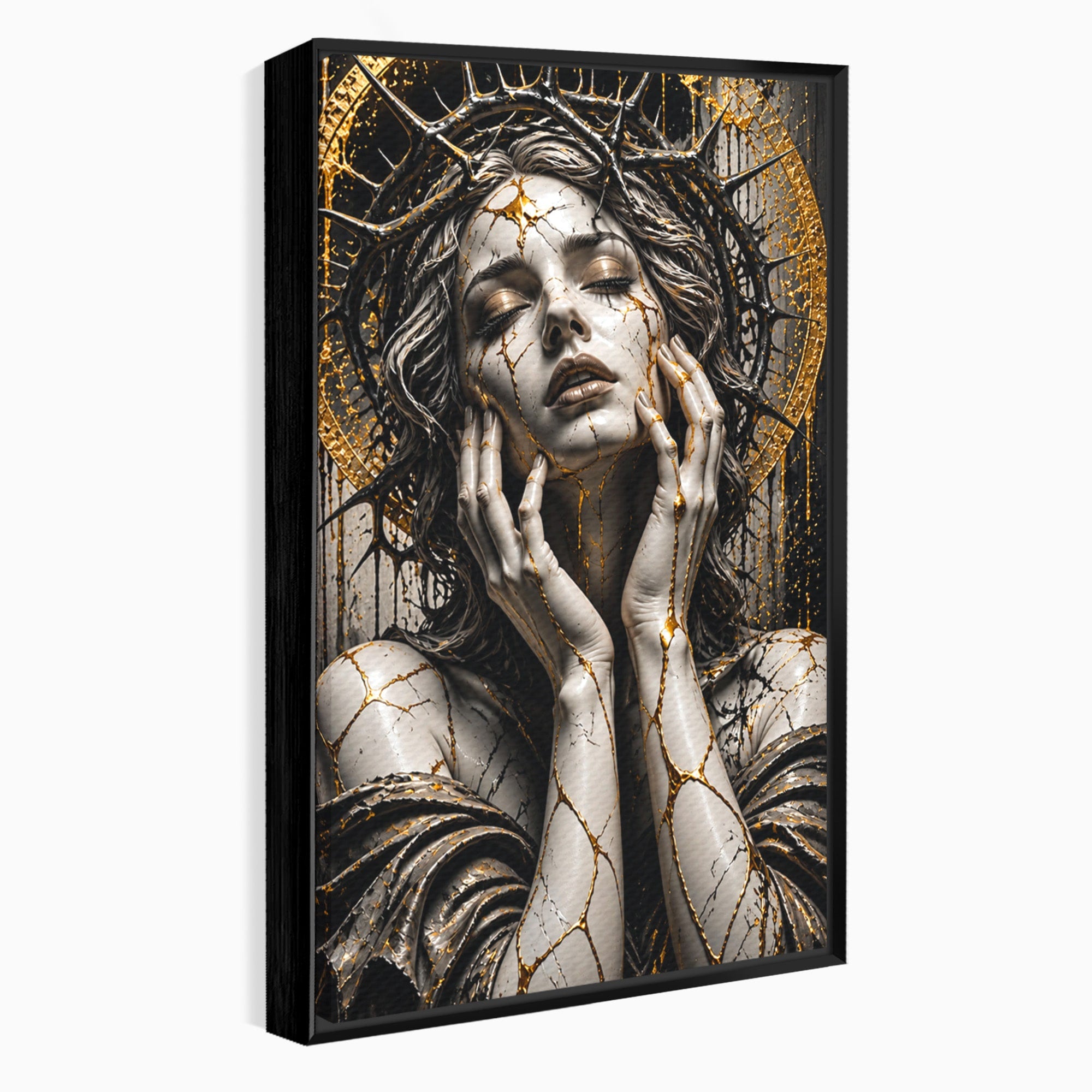 Tablou Canvas Premium LuxCanva® U1078, Zeita De Aur, Portret, Arta, Zeita, Living, Dormitor, Culori Vibrante