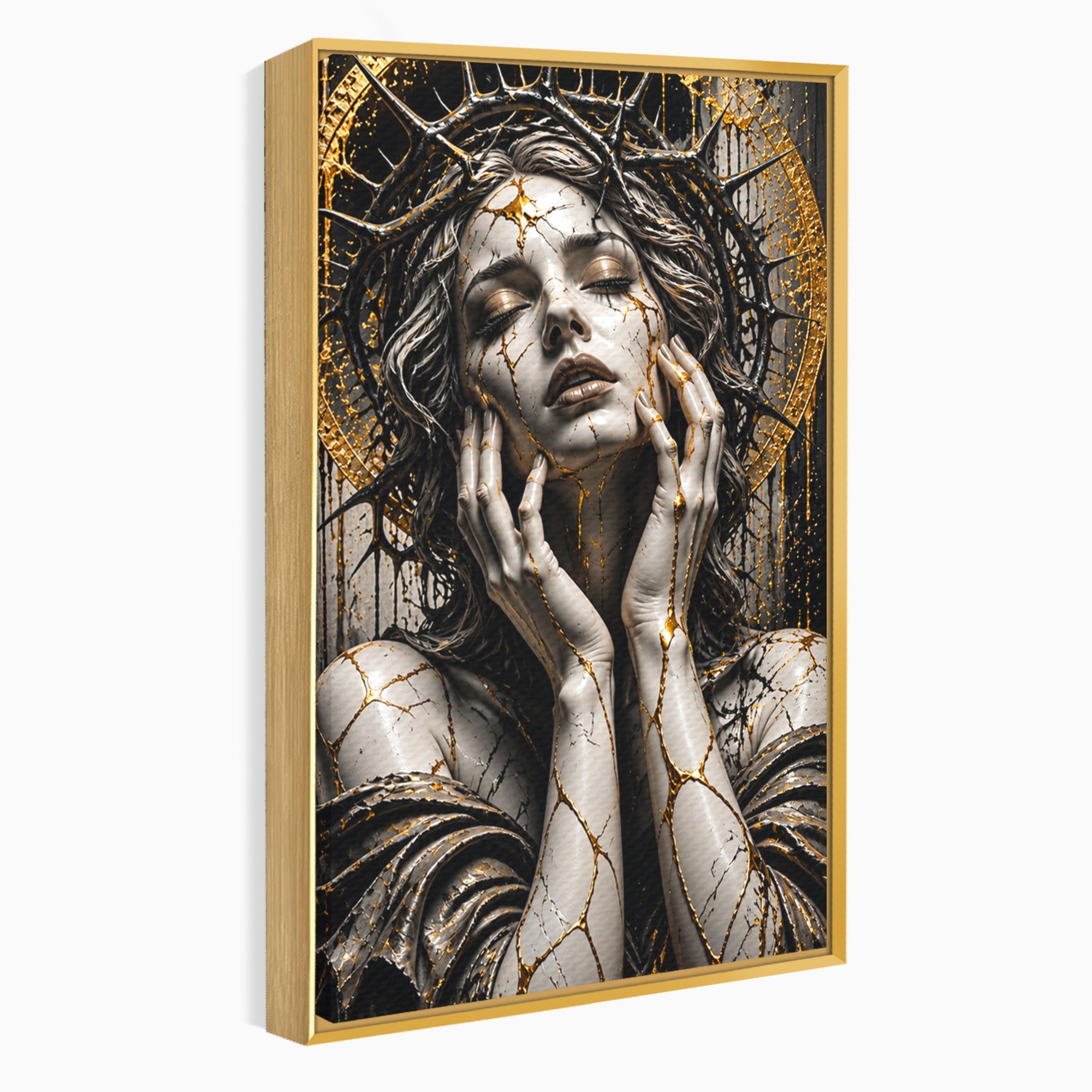 Tablou Canvas Premium LuxCanva® U1078, Zeita De Aur, Portret, Arta, Zeita, Living, Dormitor, Culori Vibrante