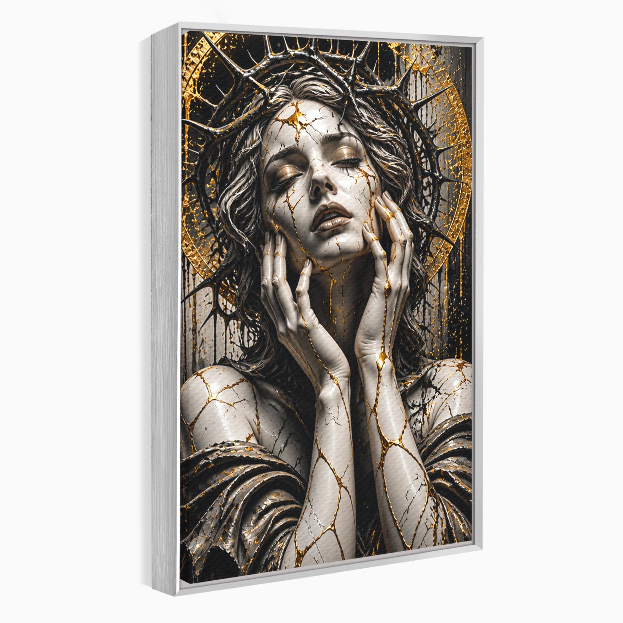 Tablou Canvas Premium LuxCanva® U1078, Zeita De Aur, Portret, Arta, Zeita, Living, Dormitor, Culori Vibrante