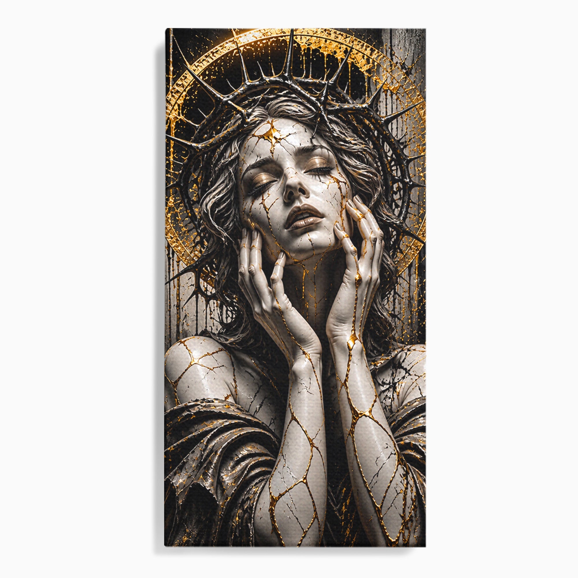 Tablou Canvas Premium LuxCanva® U1078, Zeita De Aur, Portret, Arta, Zeita, Living, Dormitor, Culori Vibrante