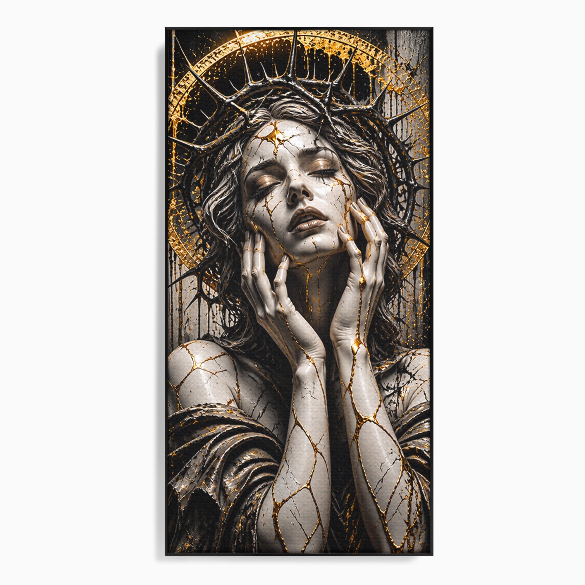 Tablou Canvas Premium LuxCanva® U1078, Zeita De Aur, Portret, Arta, Zeita, Living, Dormitor, Culori Vibrante