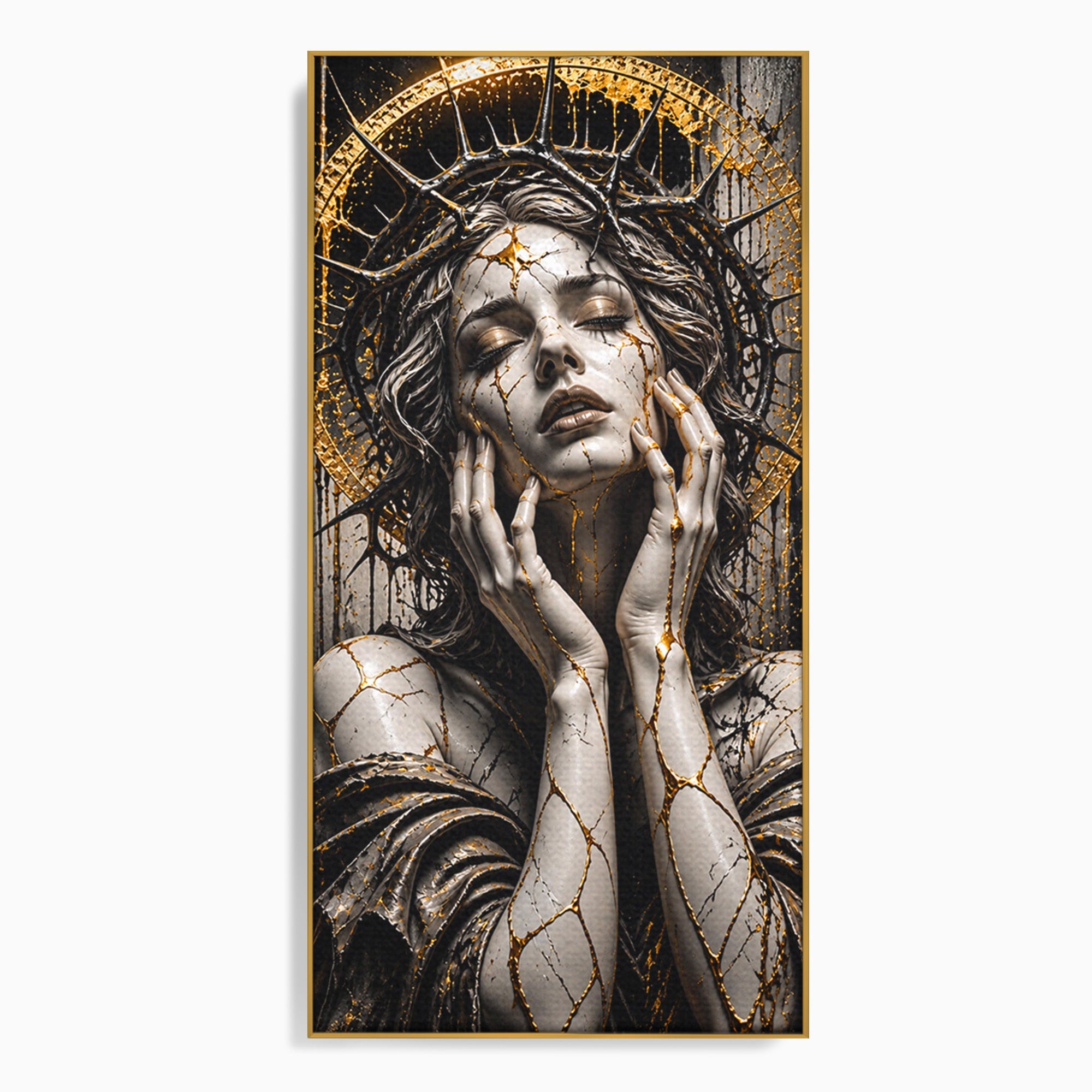 Tablou Canvas Premium LuxCanva® U1078, Zeita De Aur, Portret, Arta, Zeita, Living, Dormitor, Culori Vibrante