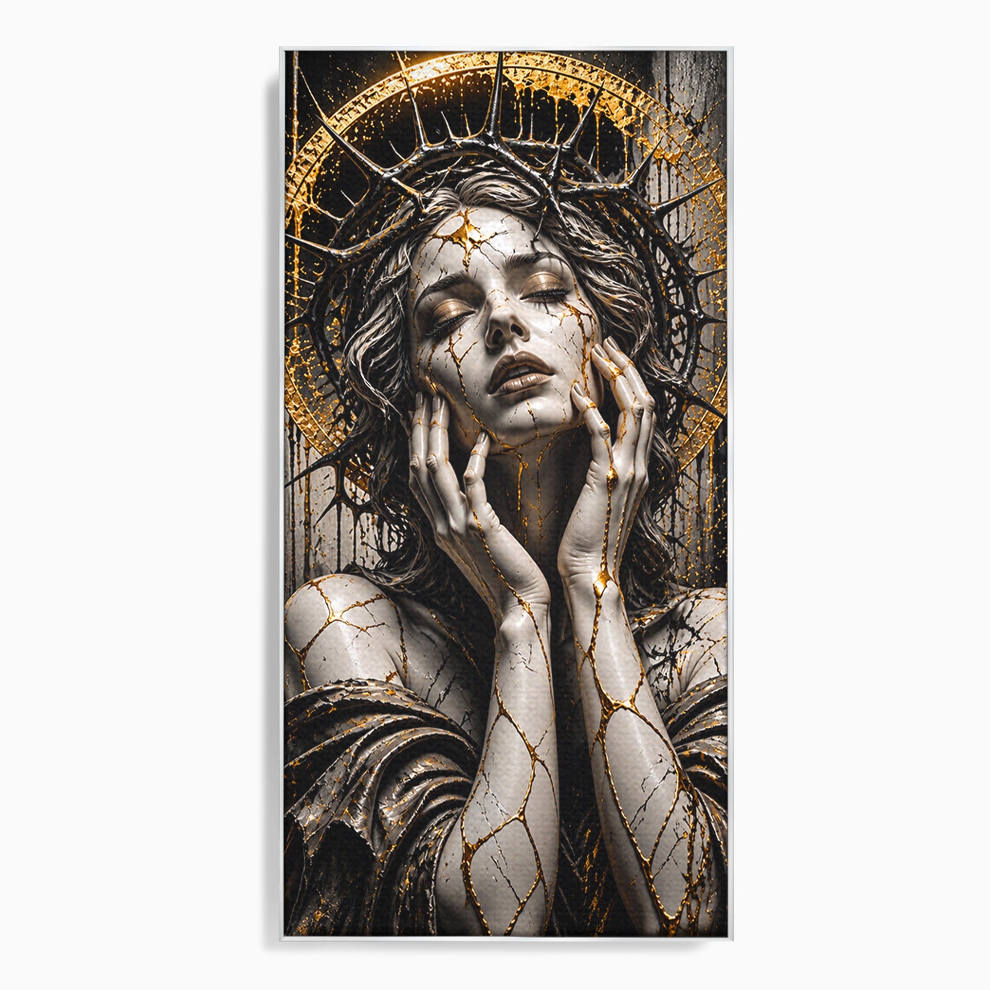 Tablou Canvas Premium LuxCanva® U1078, Zeita De Aur, Portret, Arta, Zeita, Living, Dormitor, Culori Vibrante