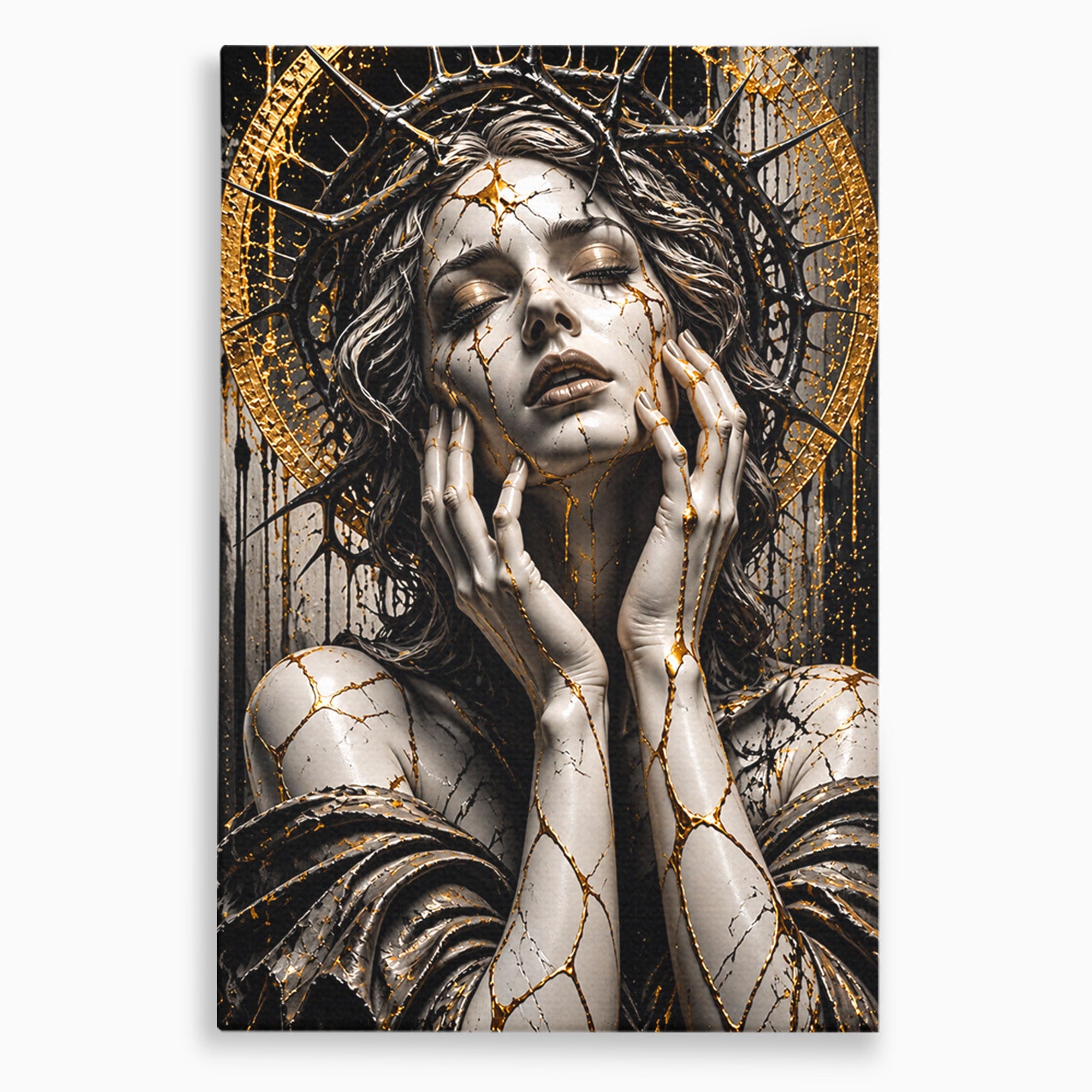 Tablou Canvas Premium LuxCanva® U1078, Zeita De Aur, Portret, Arta, Zeita, Living, Dormitor, Culori Vibrante
