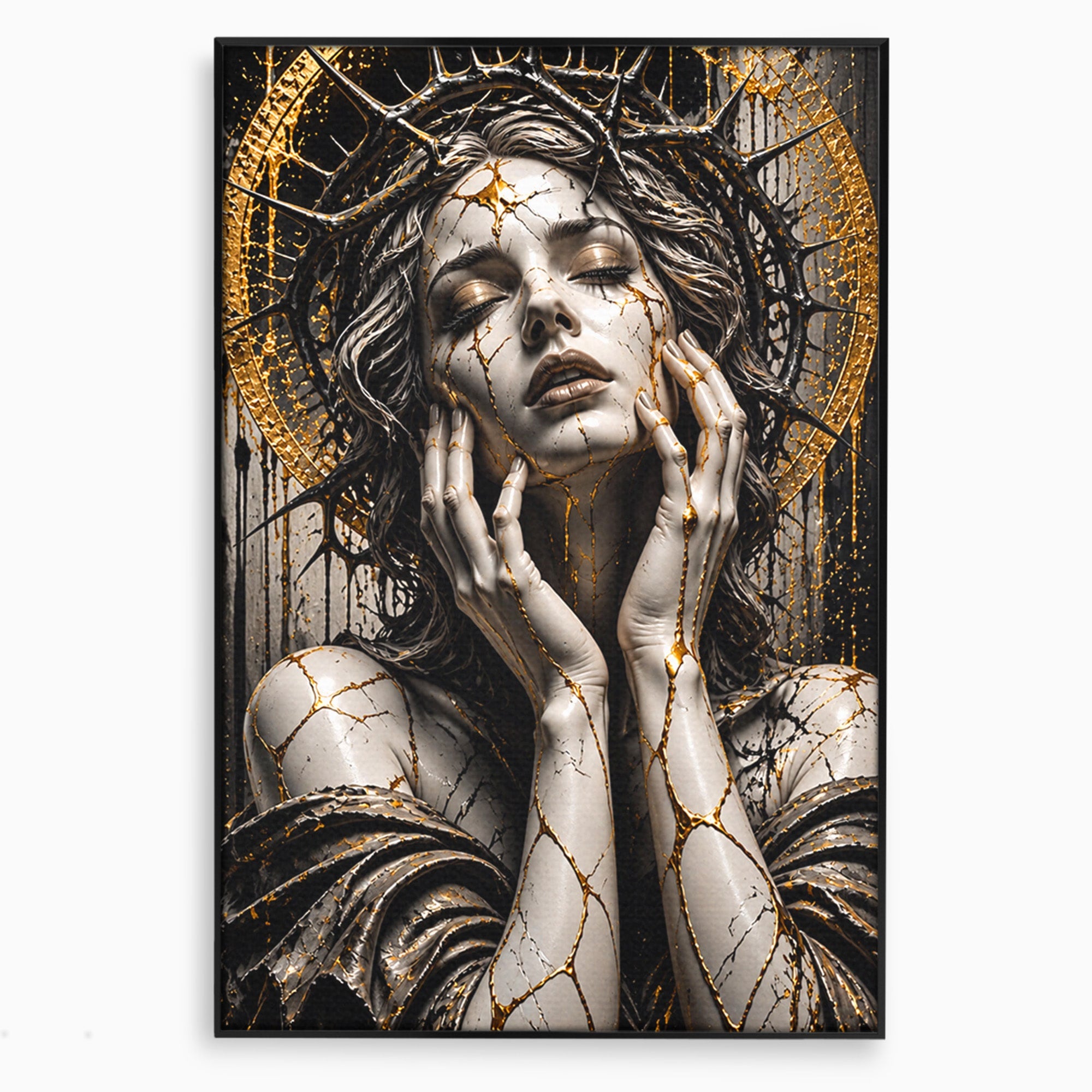 Tablou Canvas Premium LuxCanva® U1078, Zeita De Aur, Portret, Arta, Zeita, Living, Dormitor, Culori Vibrante
