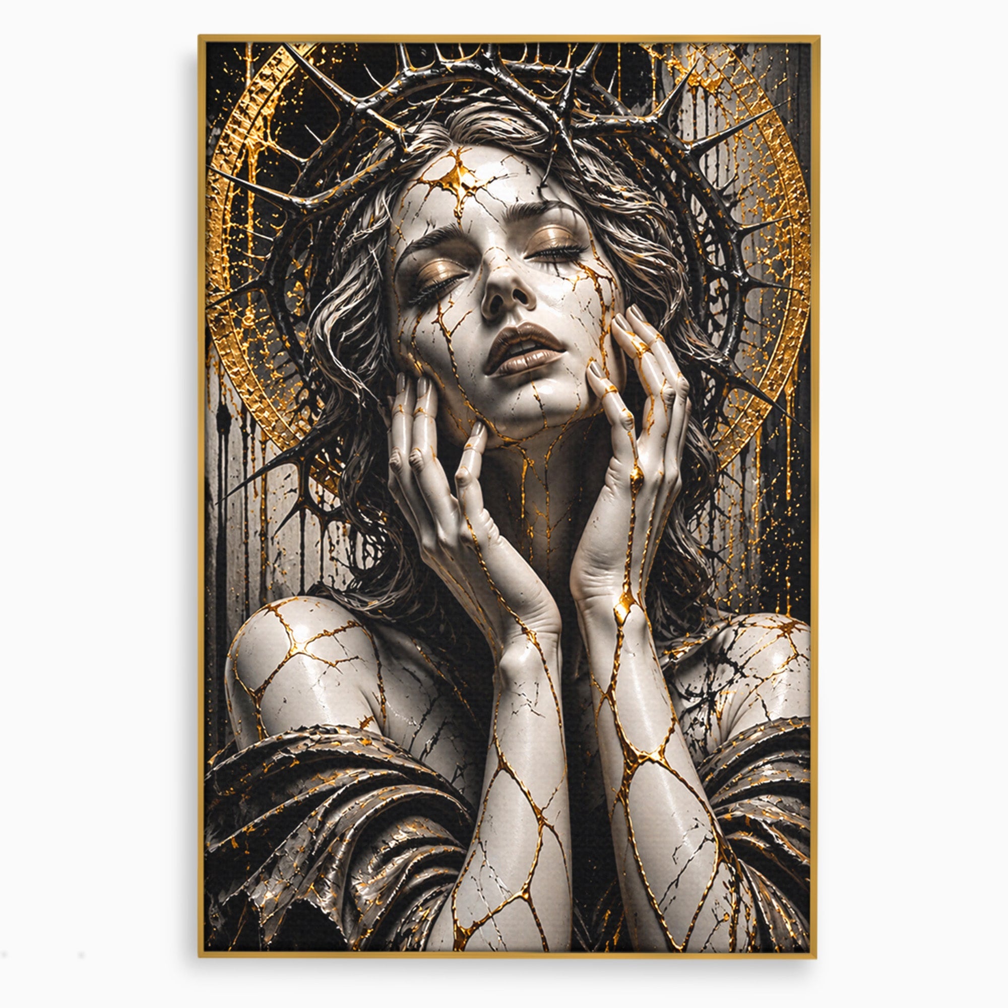 Tablou Canvas Premium LuxCanva® U1078, Zeita De Aur, Portret, Arta, Zeita, Living, Dormitor, Culori Vibrante
