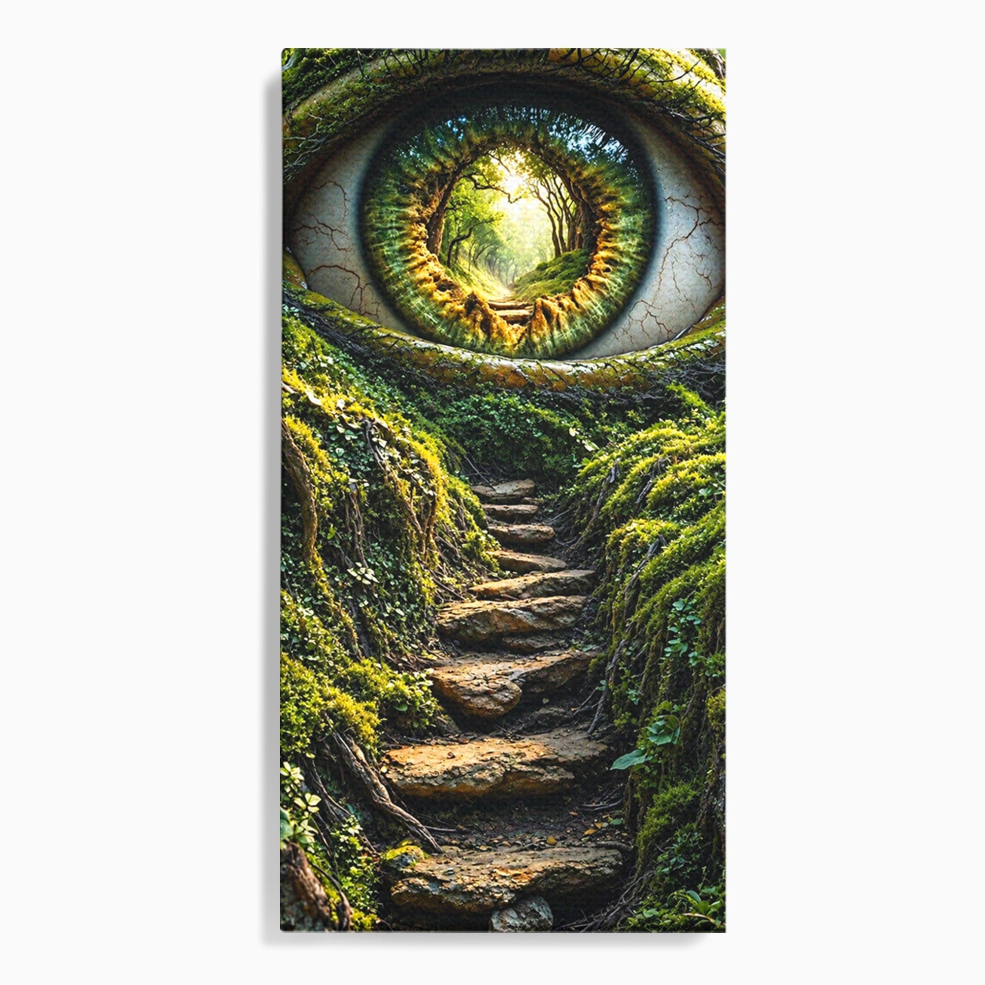 Tablou Canvas Premium LuxCanva® U1081, Privire Prin Padure, Ochi, Natura, Mister, Padure, Living, Culori Vibrante