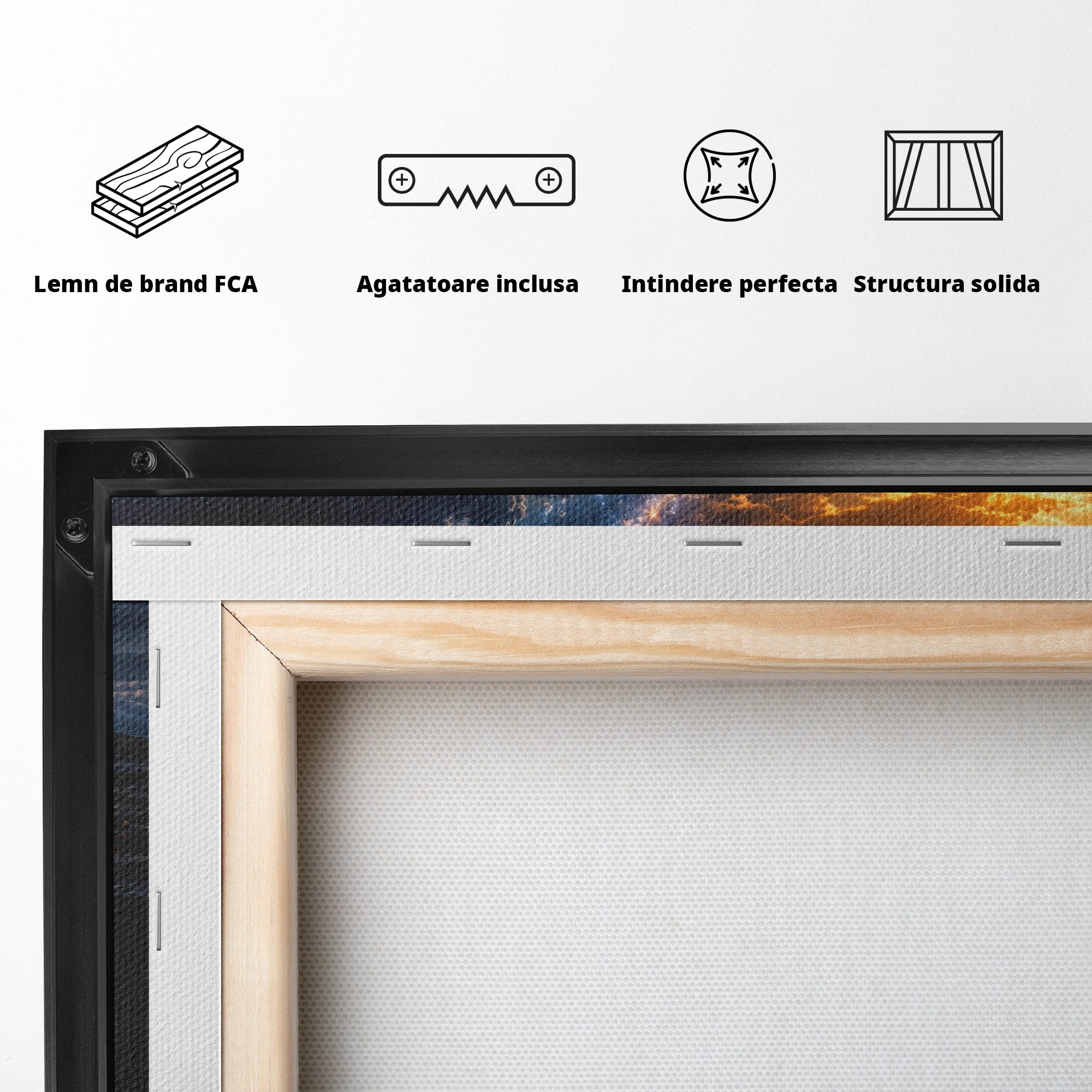 Tablou Canvas Premium LuxCanva® U1083, Intalnirea Pe Podul Cerului, Apus, Cuplu, Natura, Fantezie, Dormitor, Culori Vibrante