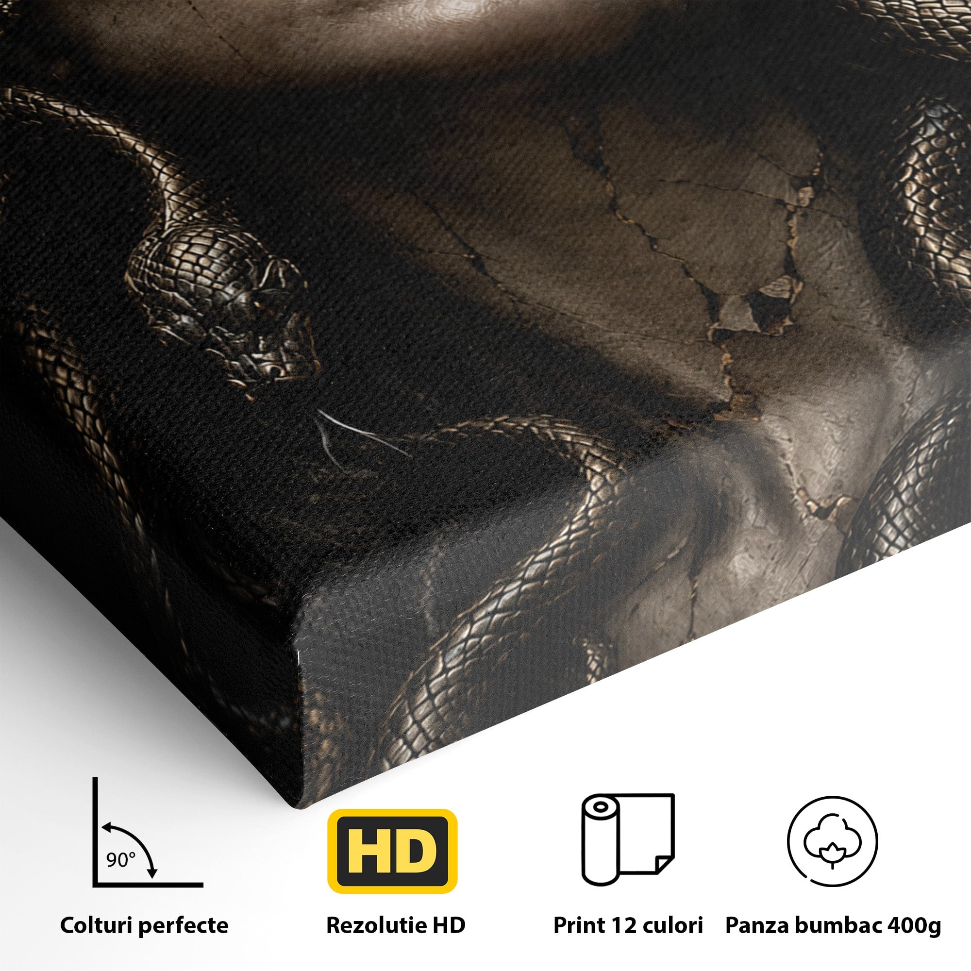 Tablou Canvas Premium LuxCanva® U1084, Meduza Moderna, Mitologie, Portret, Serpi, Meduza,  Dormitor, Culori Vibrante