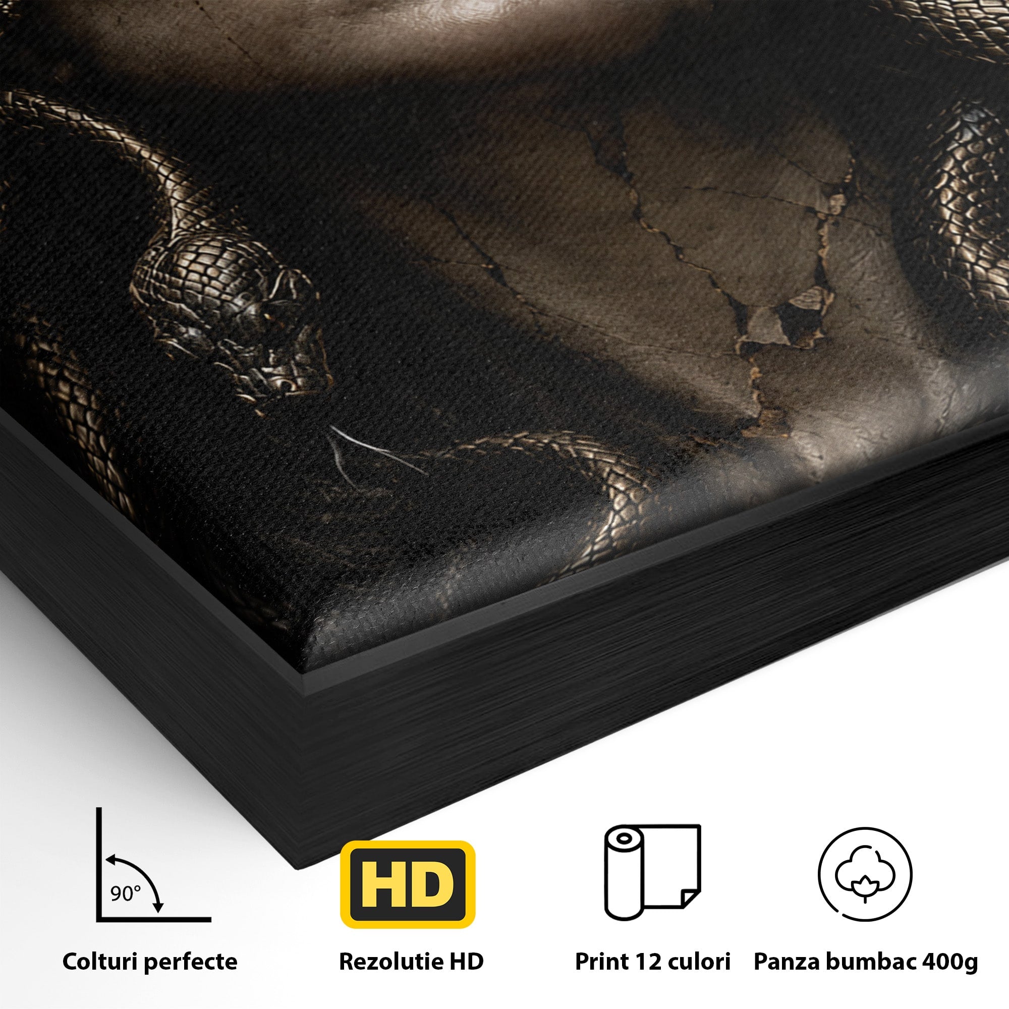 Tablou Canvas Premium LuxCanva® U1084, Meduza Moderna, Mitologie, Portret, Serpi, Meduza,  Dormitor, Culori Vibrante