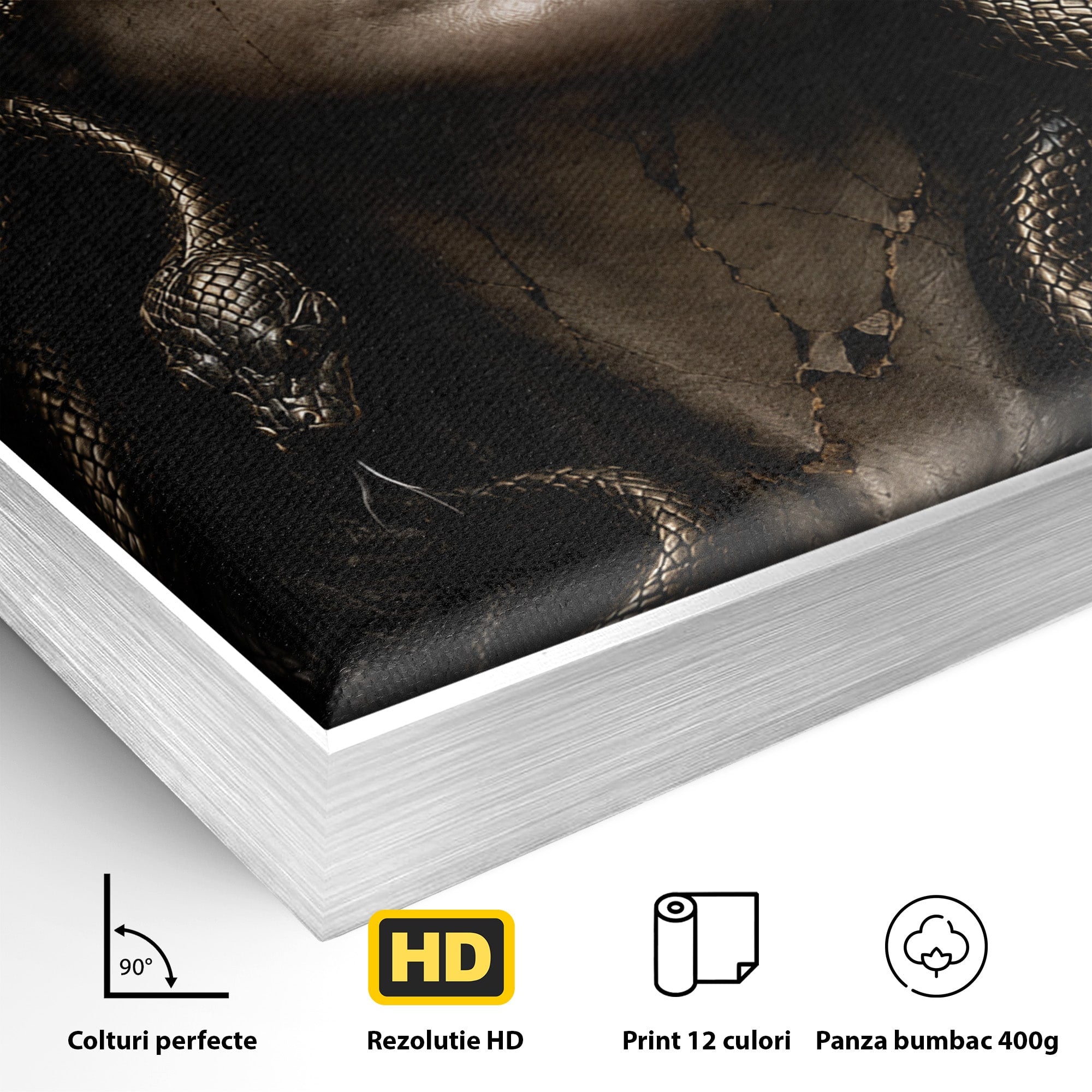 Tablou Canvas Premium LuxCanva® U1084, Meduza Moderna, Mitologie, Portret, Serpi, Meduza,  Dormitor, Culori Vibrante