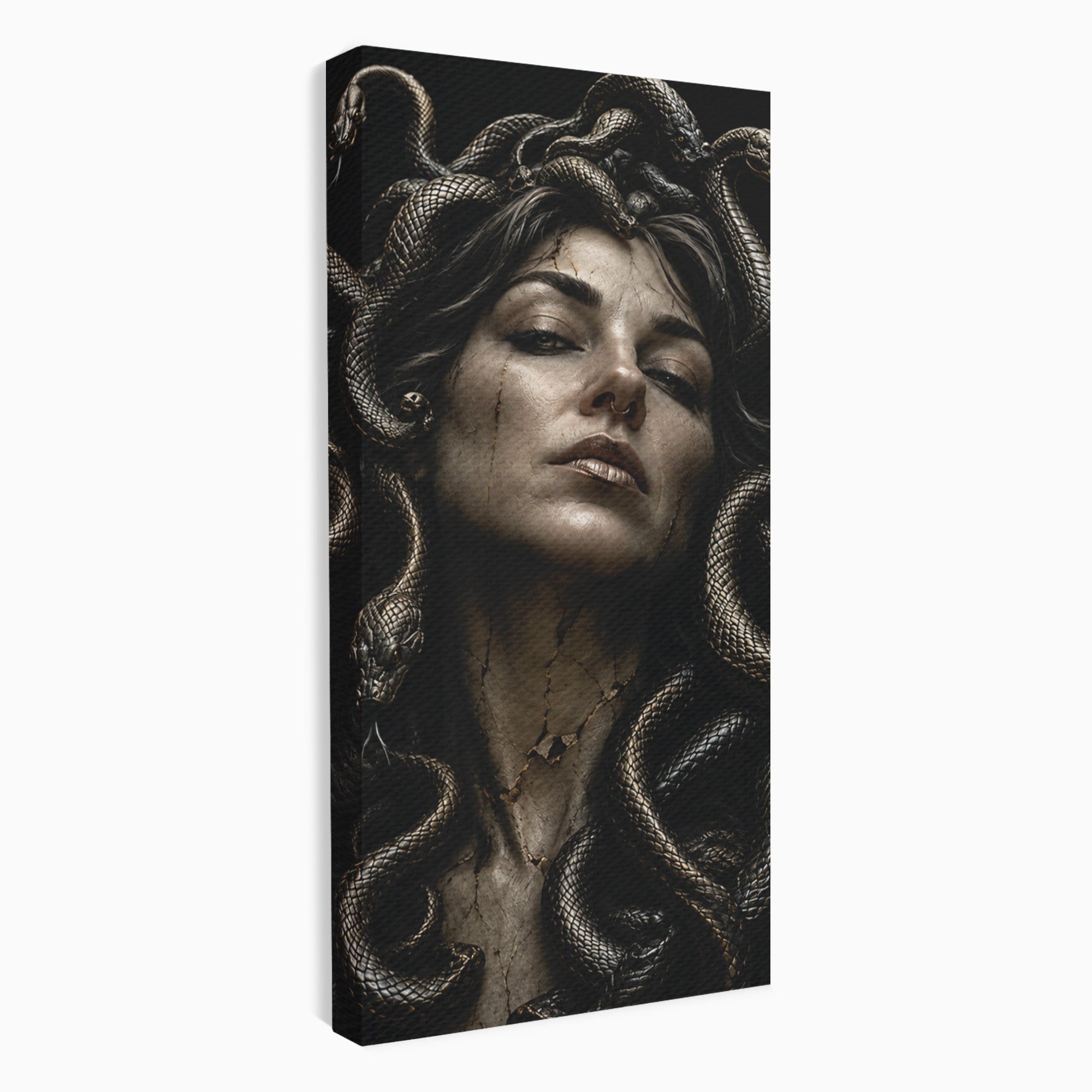 Tablou Canvas Premium LuxCanva® U1084, Meduza Moderna, Mitologie, Portret, Serpi, Meduza,  Dormitor, Culori Vibrante