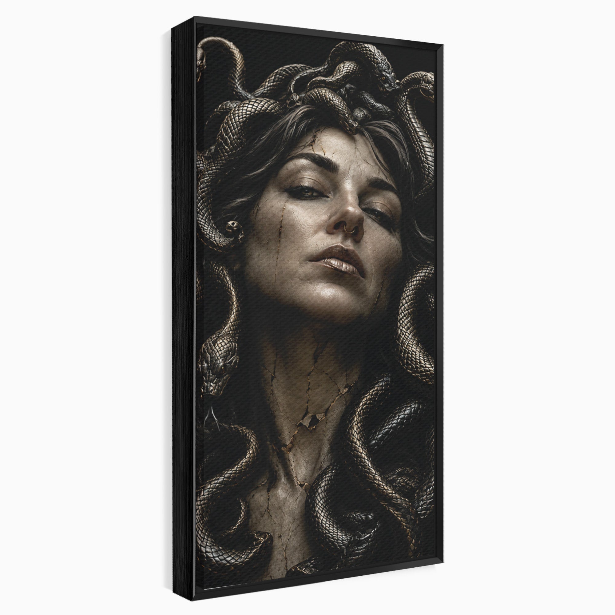 Tablou Canvas Premium LuxCanva® U1084, Meduza Moderna, Mitologie, Portret, Serpi, Meduza,  Dormitor, Culori Vibrante