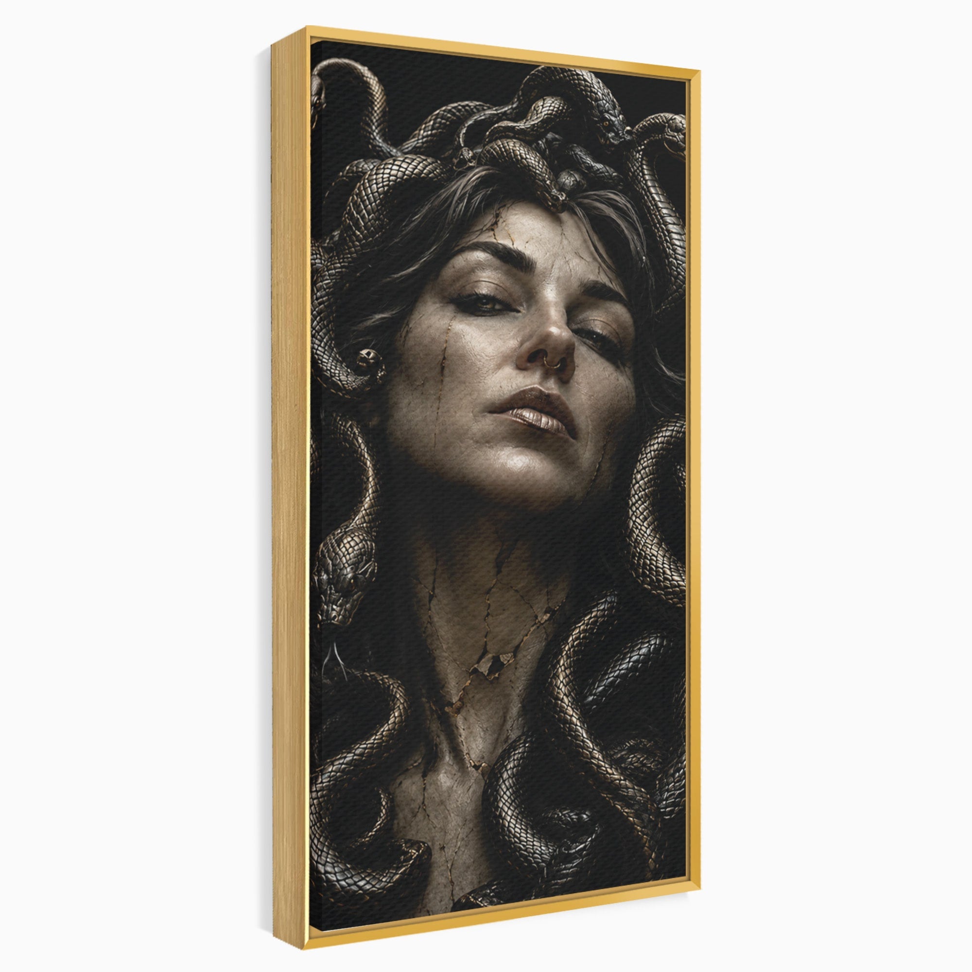 Tablou Canvas Premium LuxCanva® U1084, Meduza Moderna, Mitologie, Portret, Serpi, Meduza,  Dormitor, Culori Vibrante