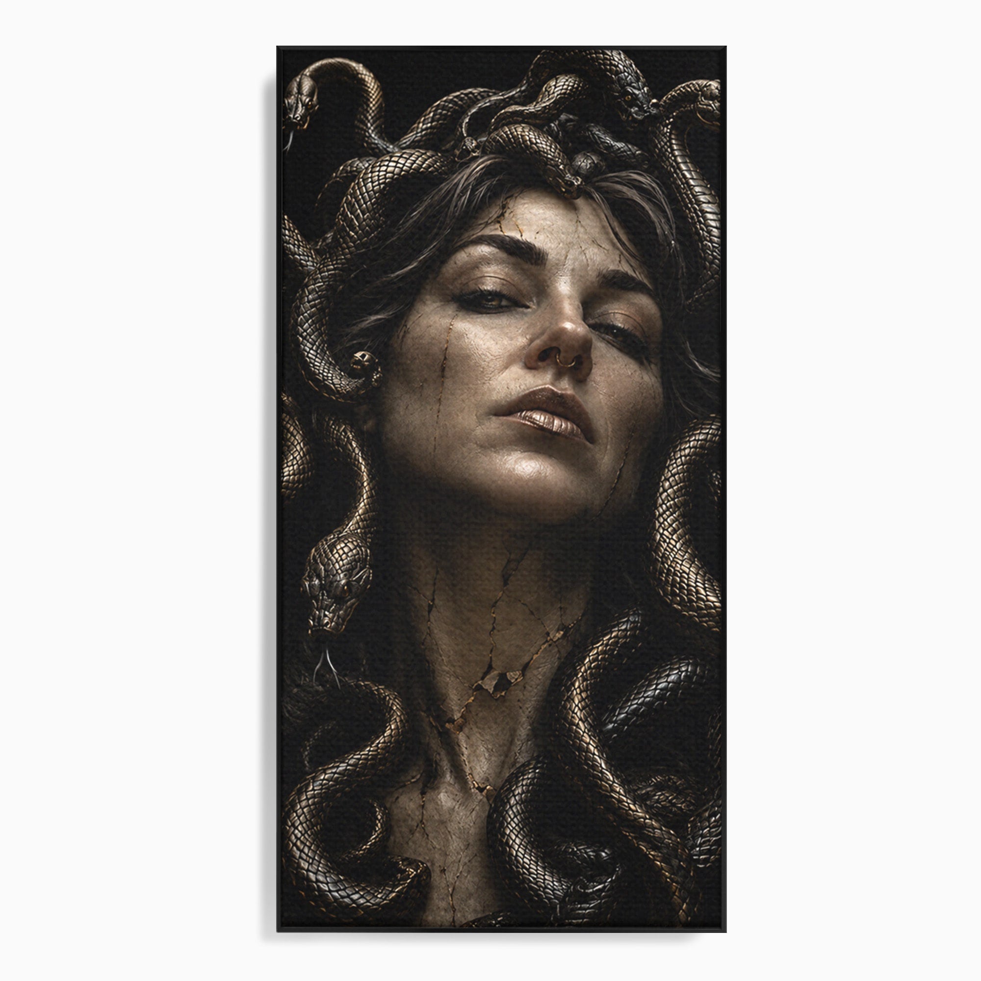 Tablou Canvas Premium LuxCanva® U1084, Meduza Moderna, Mitologie, Portret, Serpi, Meduza,  Dormitor, Culori Vibrante
