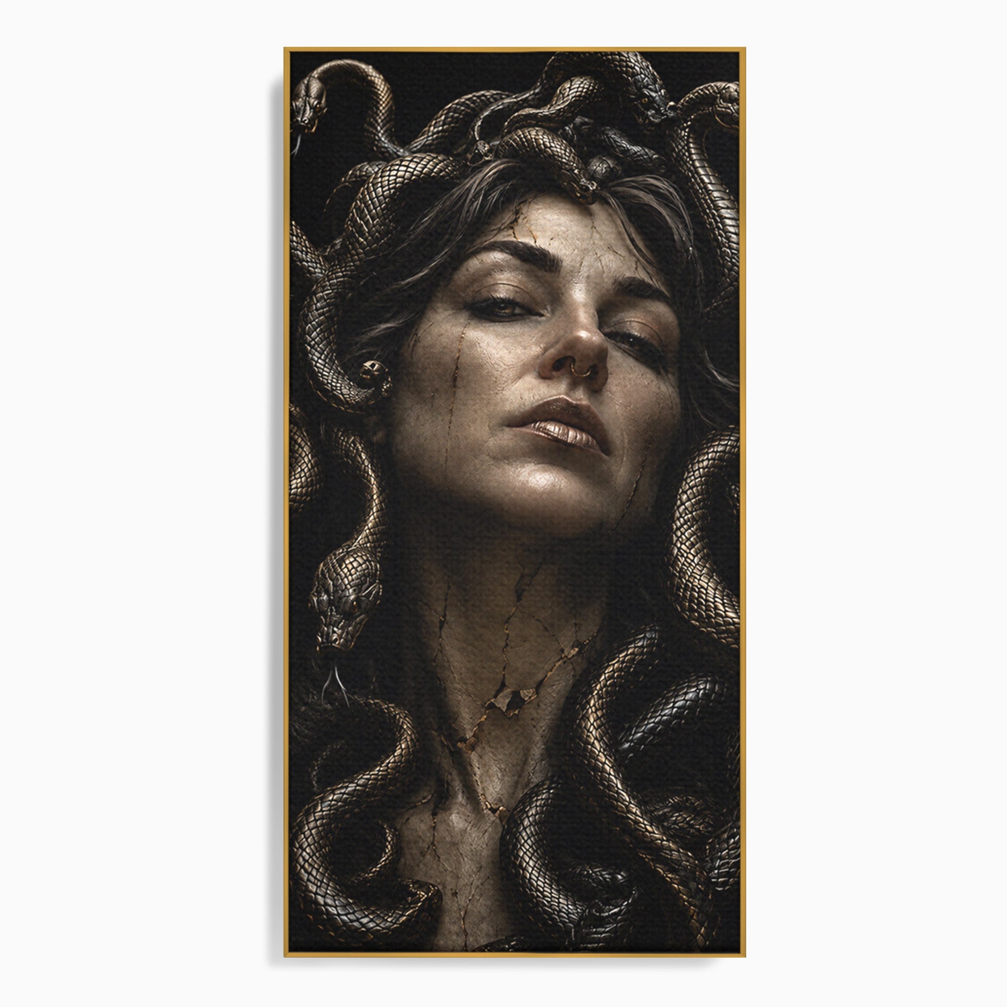 Tablou Canvas Premium LuxCanva® U1084, Meduza Moderna, Mitologie, Portret, Serpi, Meduza,  Dormitor, Culori Vibrante