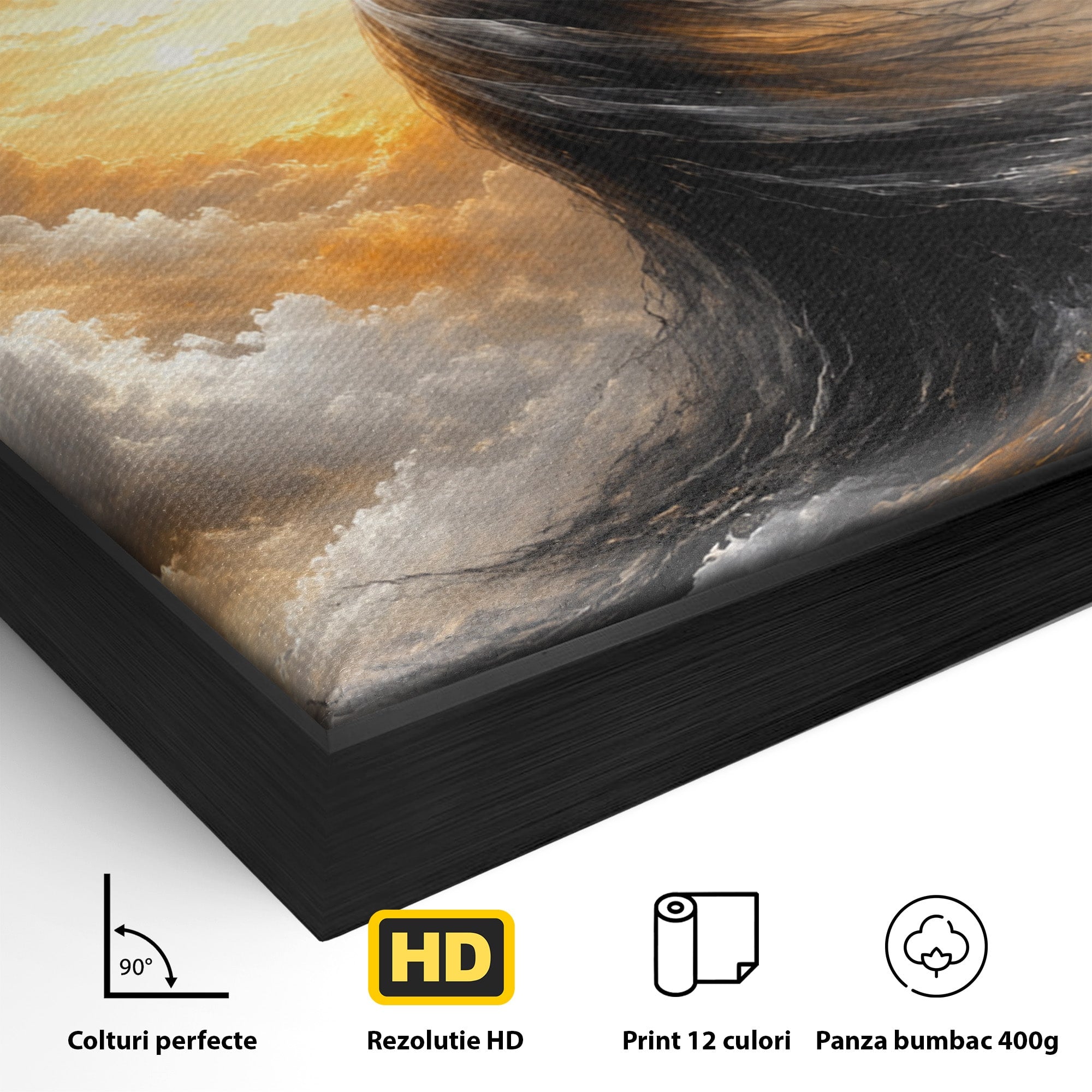 Tablou Canvas Premium LuxCanva® U1085, Femeie In Vant, Natura, Abstract, Iluzie, Femeie, Vant, Living, Dormitor, Culori Vibrante
