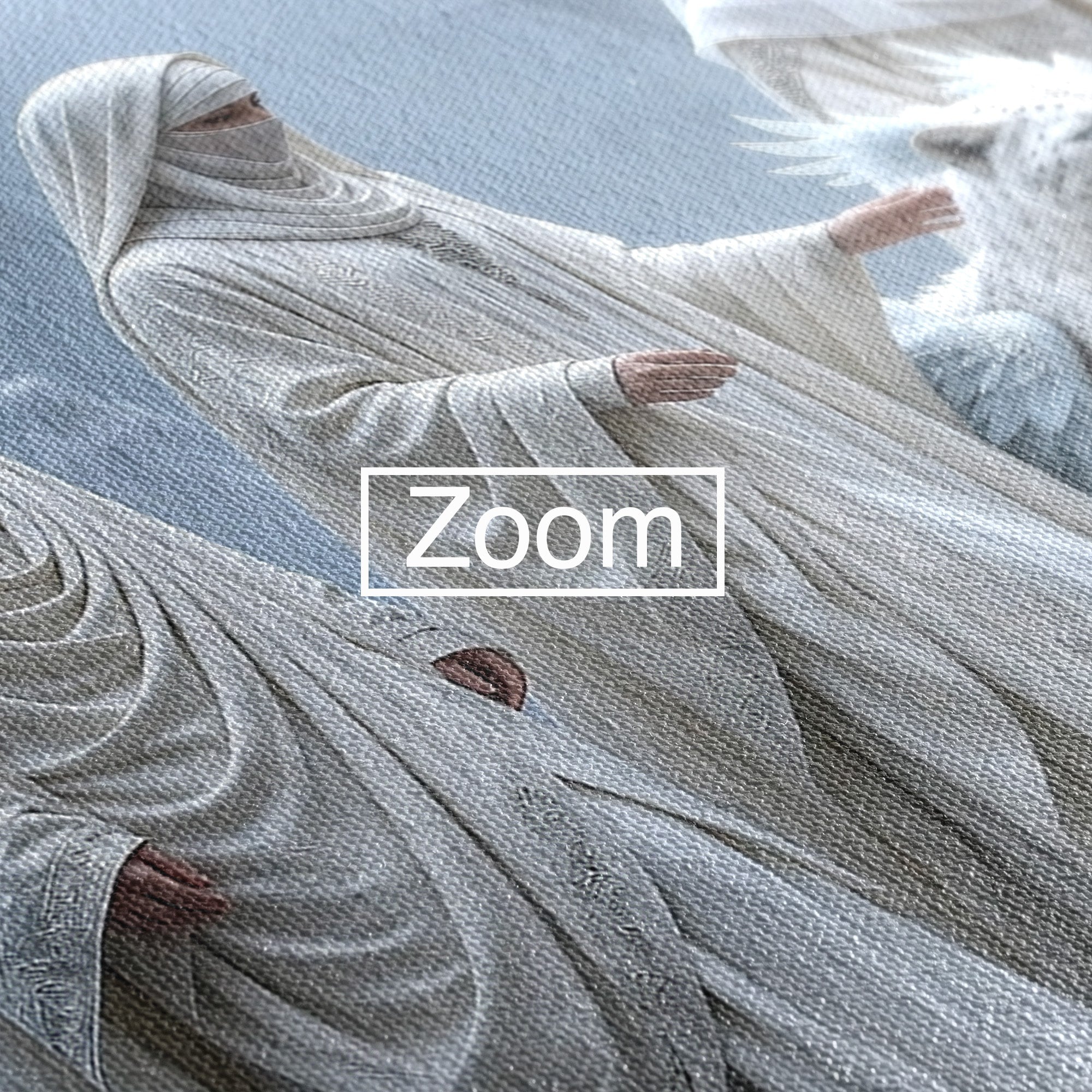 Tablou Canvas Premium LuxCanva® U1086, Calatorie Mistica, Iarna, Padure, Figuri Mistice, Animale, Misticism, Dormitor, Culori Vibrante