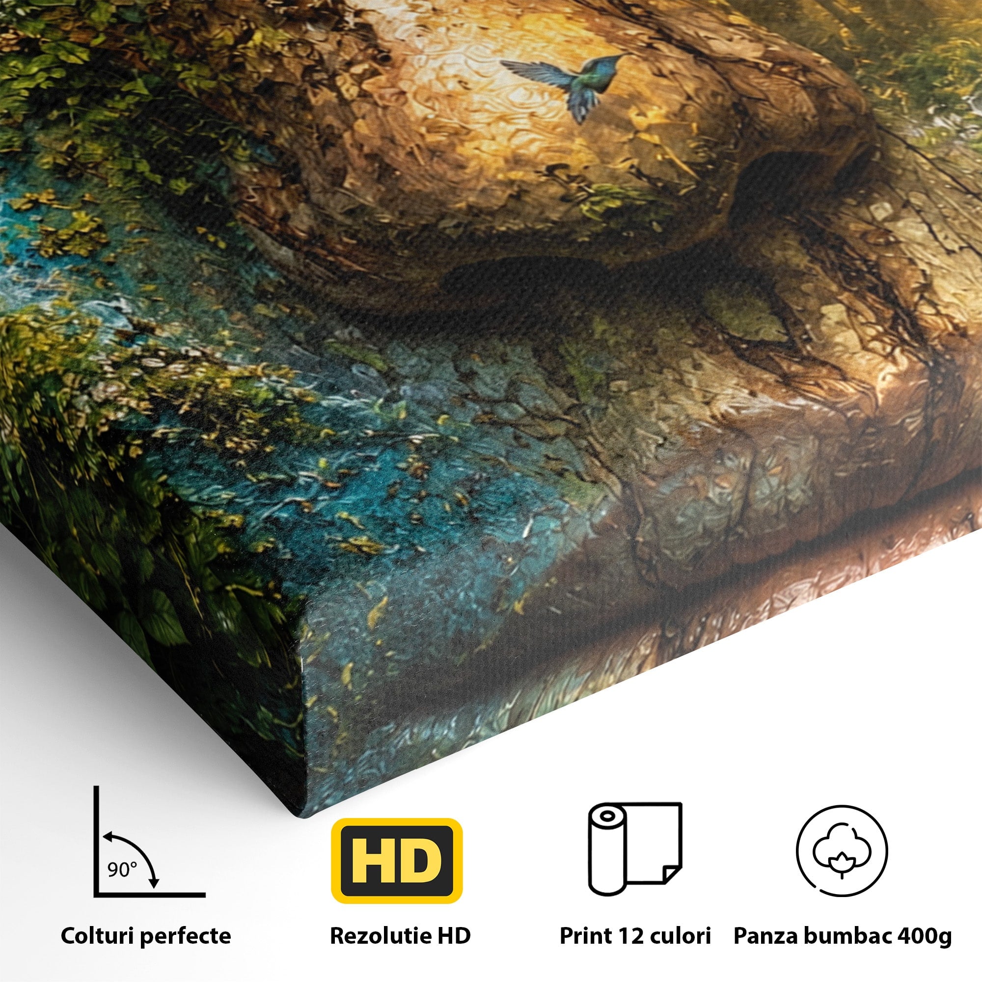 Tablou Canvas Premium LuxCanva® U1089, Chipul Naturii, Portret, Pictura, Peisaj,  Natura, Living, Culori Vibrante