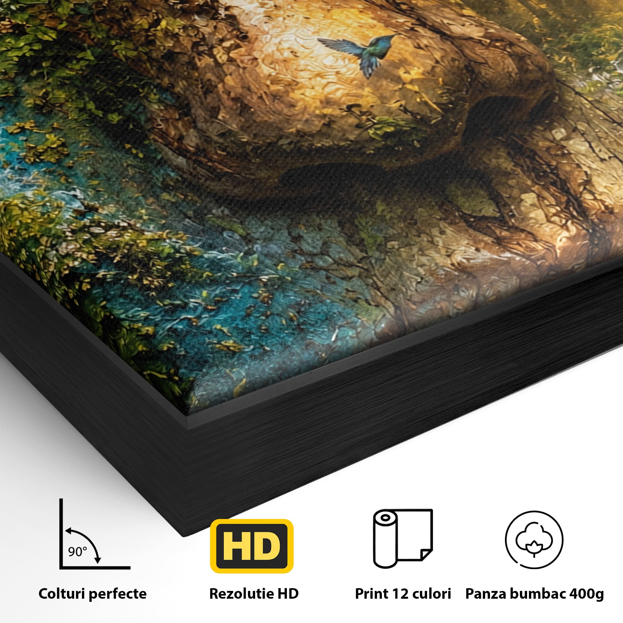 Tablou Canvas Premium LuxCanva® U1089, Chipul Naturii, Portret, Pictura, Peisaj,  Natura, Living, Culori Vibrante