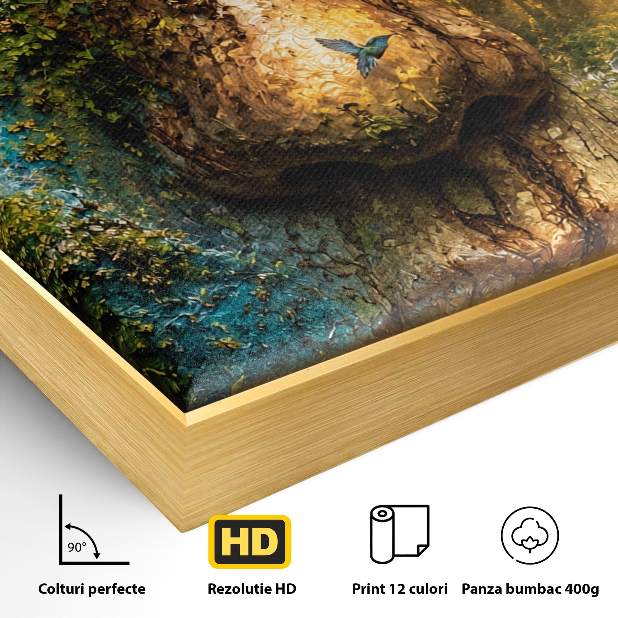 Tablou Canvas Premium LuxCanva® U1089, Chipul Naturii, Portret, Pictura, Peisaj,  Natura, Living, Culori Vibrante