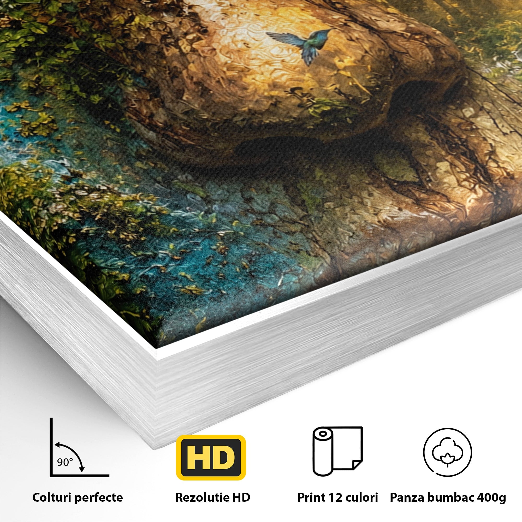 Tablou Canvas Premium LuxCanva® U1089, Chipul Naturii, Portret, Pictura, Peisaj,  Natura, Living, Culori Vibrante