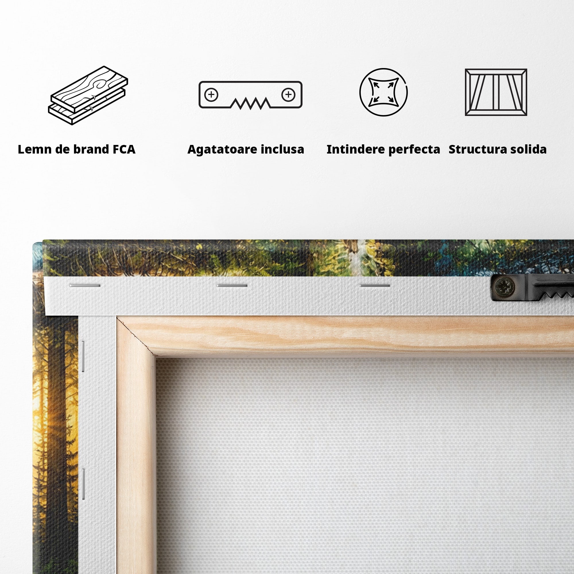 Tablou Canvas Premium LuxCanva® U1089, Chipul Naturii, Portret, Pictura, Peisaj,  Natura, Living, Culori Vibrante