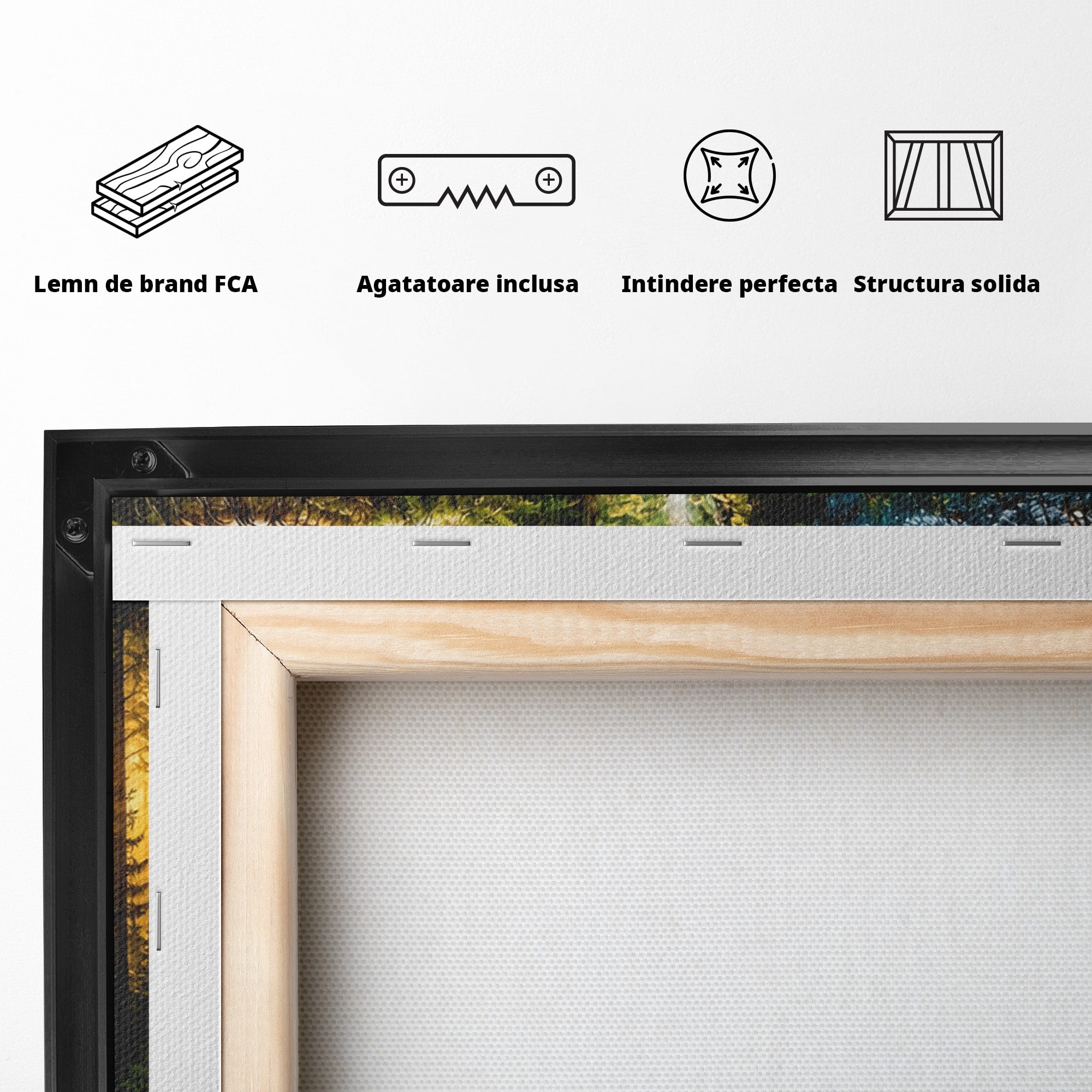 Tablou Canvas Premium LuxCanva® U1089, Chipul Naturii, Portret, Pictura, Peisaj,  Natura, Living, Culori Vibrante