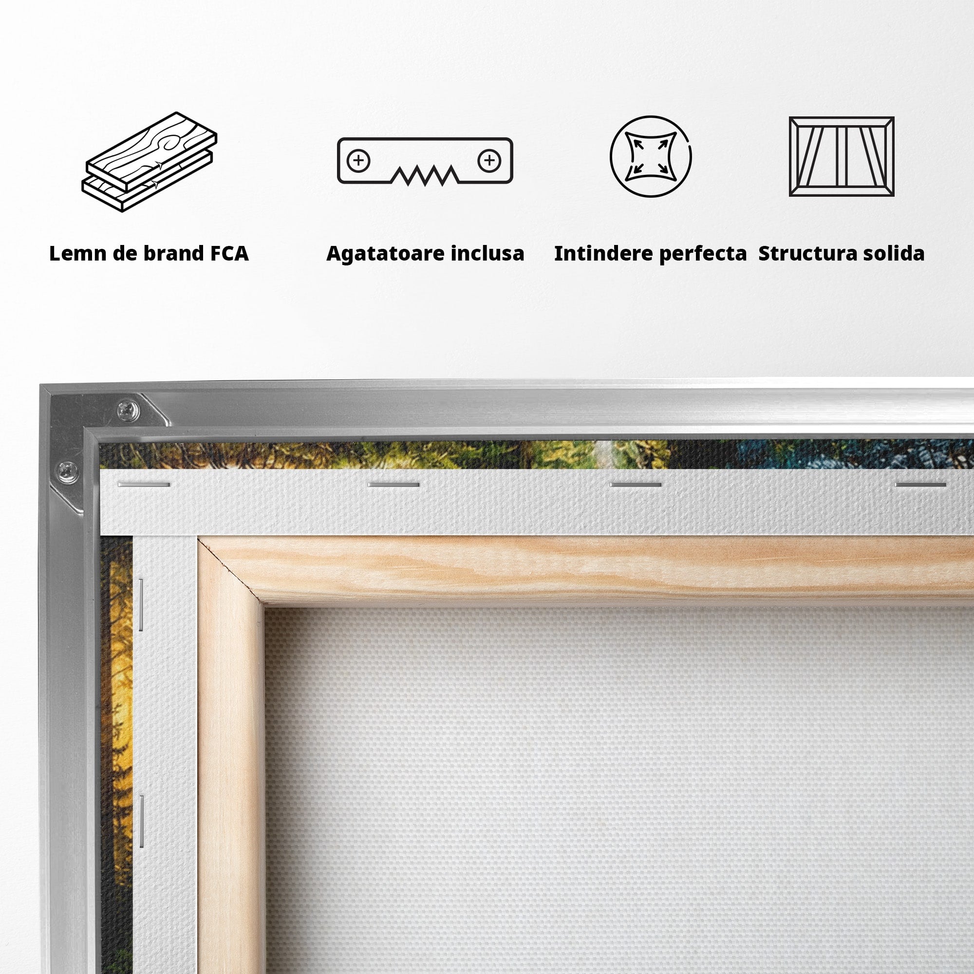 Tablou Canvas Premium LuxCanva® U1089, Chipul Naturii, Portret, Pictura, Peisaj,  Natura, Living, Culori Vibrante