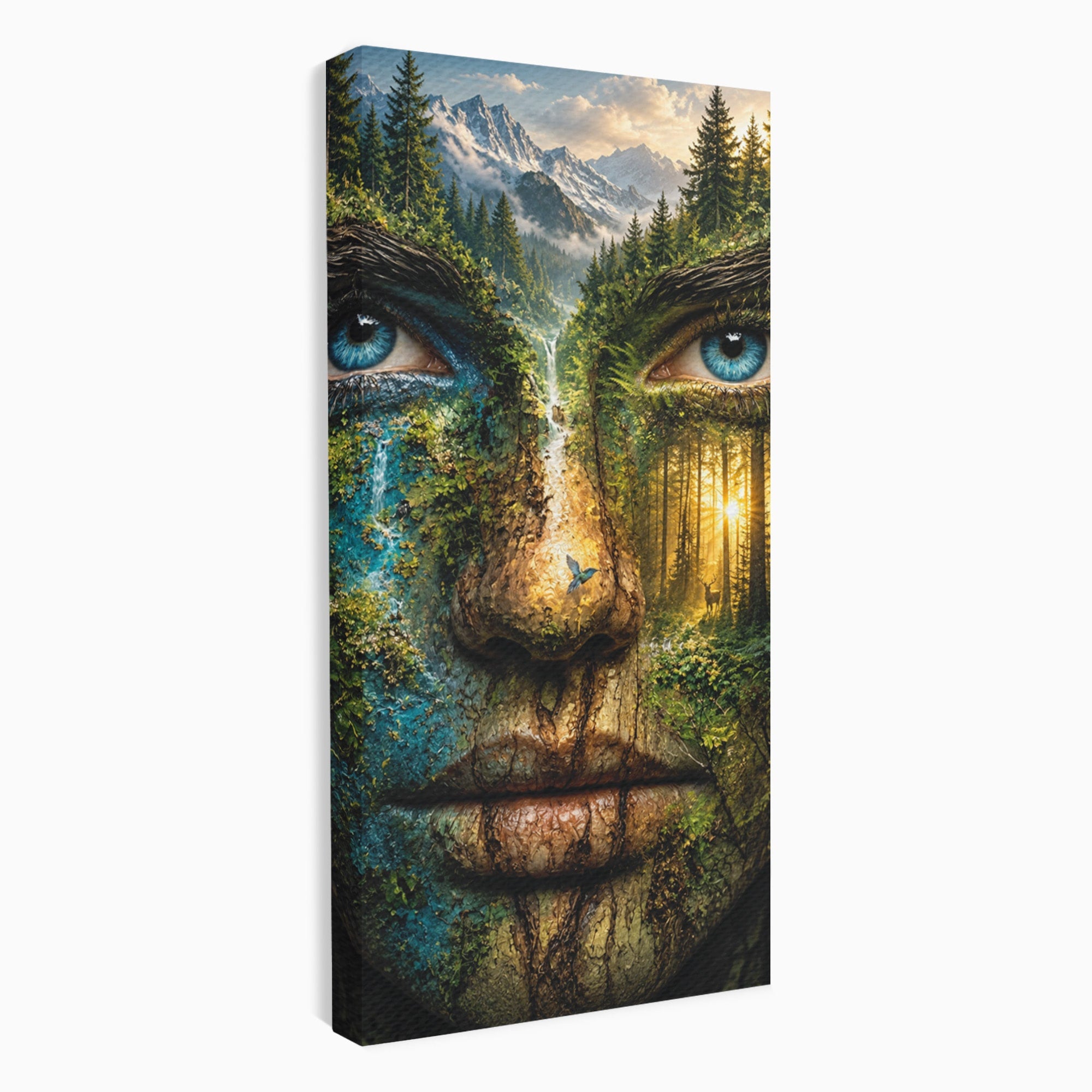 Tablou Canvas Premium LuxCanva® U1089, Chipul Naturii, Portret, Pictura, Peisaj,  Natura, Living, Culori Vibrante