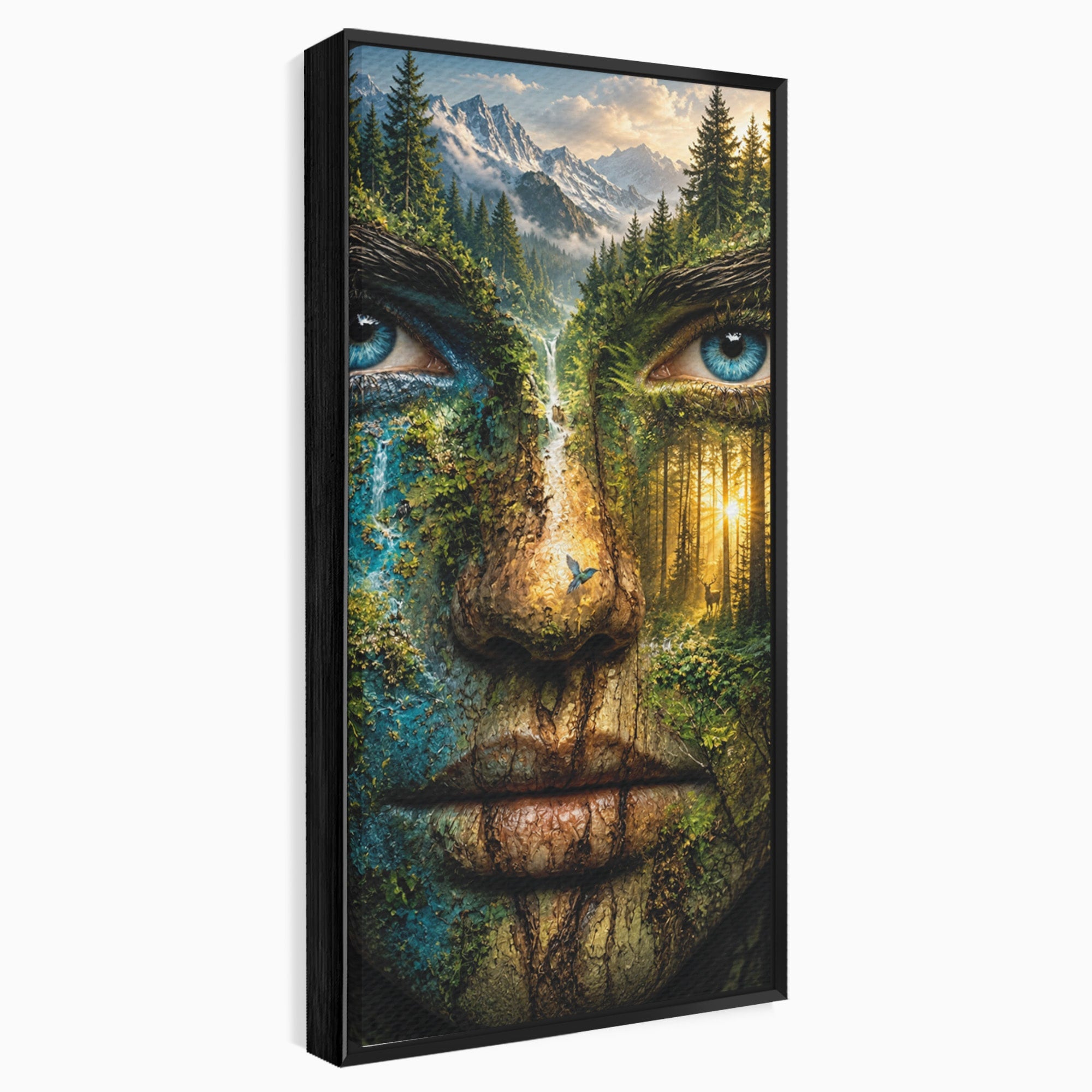Tablou Canvas Premium LuxCanva® U1089, Chipul Naturii, Portret, Pictura, Peisaj,  Natura, Living, Culori Vibrante