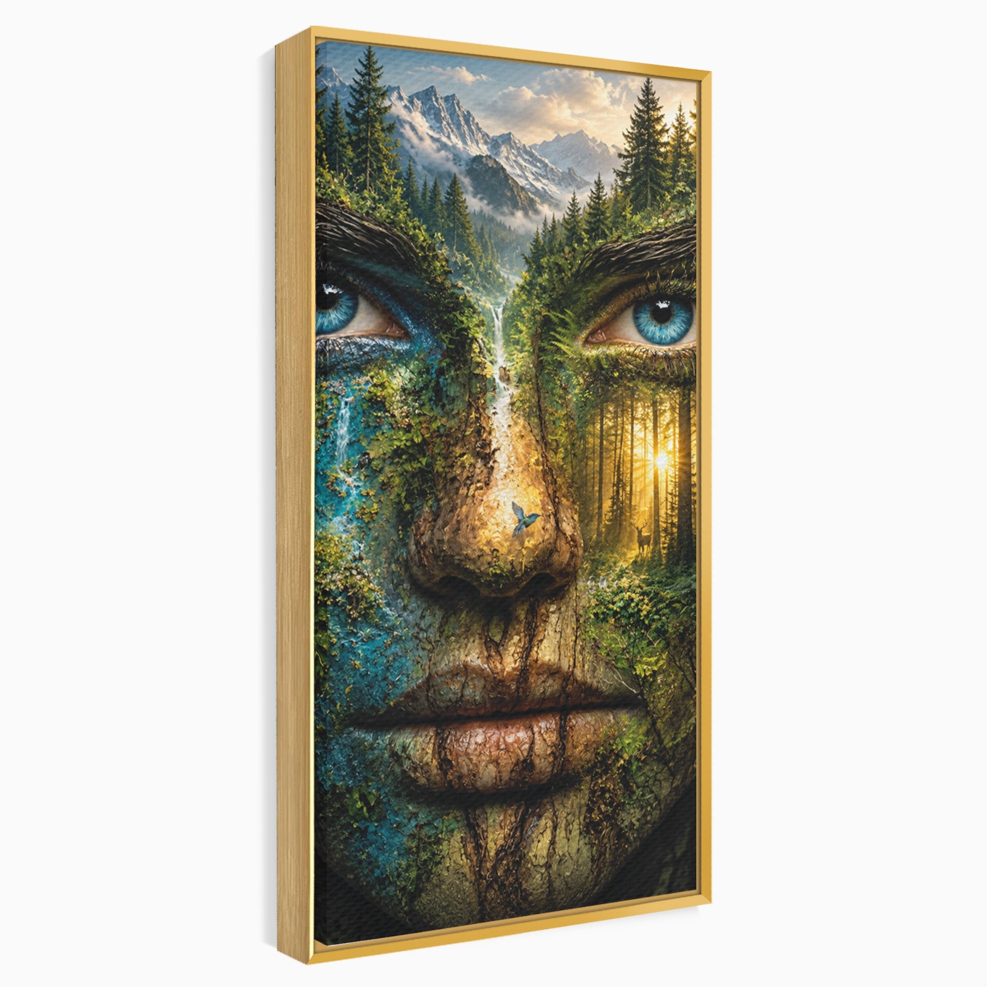 Tablou Canvas Premium LuxCanva® U1089, Chipul Naturii, Portret, Pictura, Peisaj,  Natura, Living, Culori Vibrante