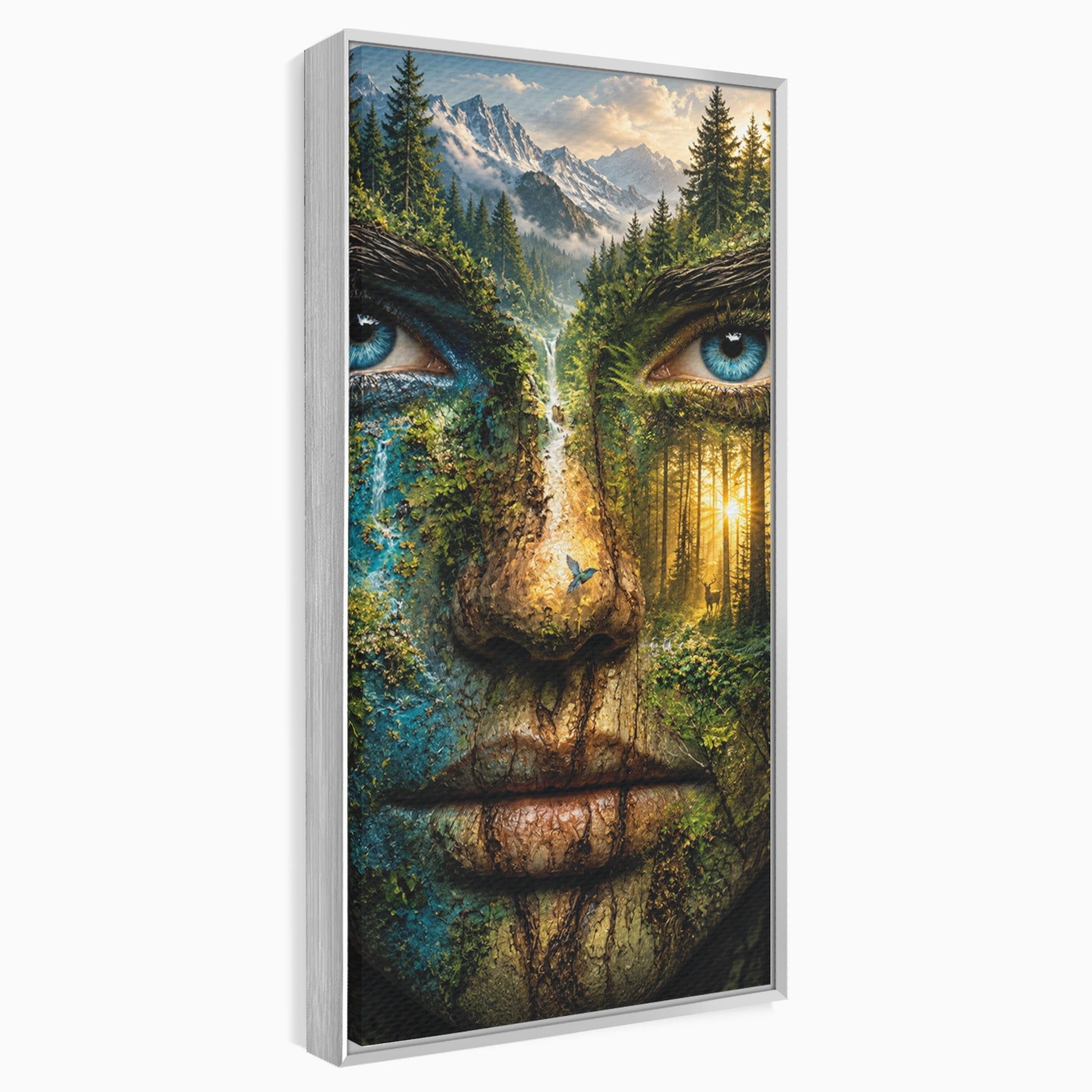 Tablou Canvas Premium LuxCanva® U1089, Chipul Naturii, Portret, Pictura, Peisaj,  Natura, Living, Culori Vibrante