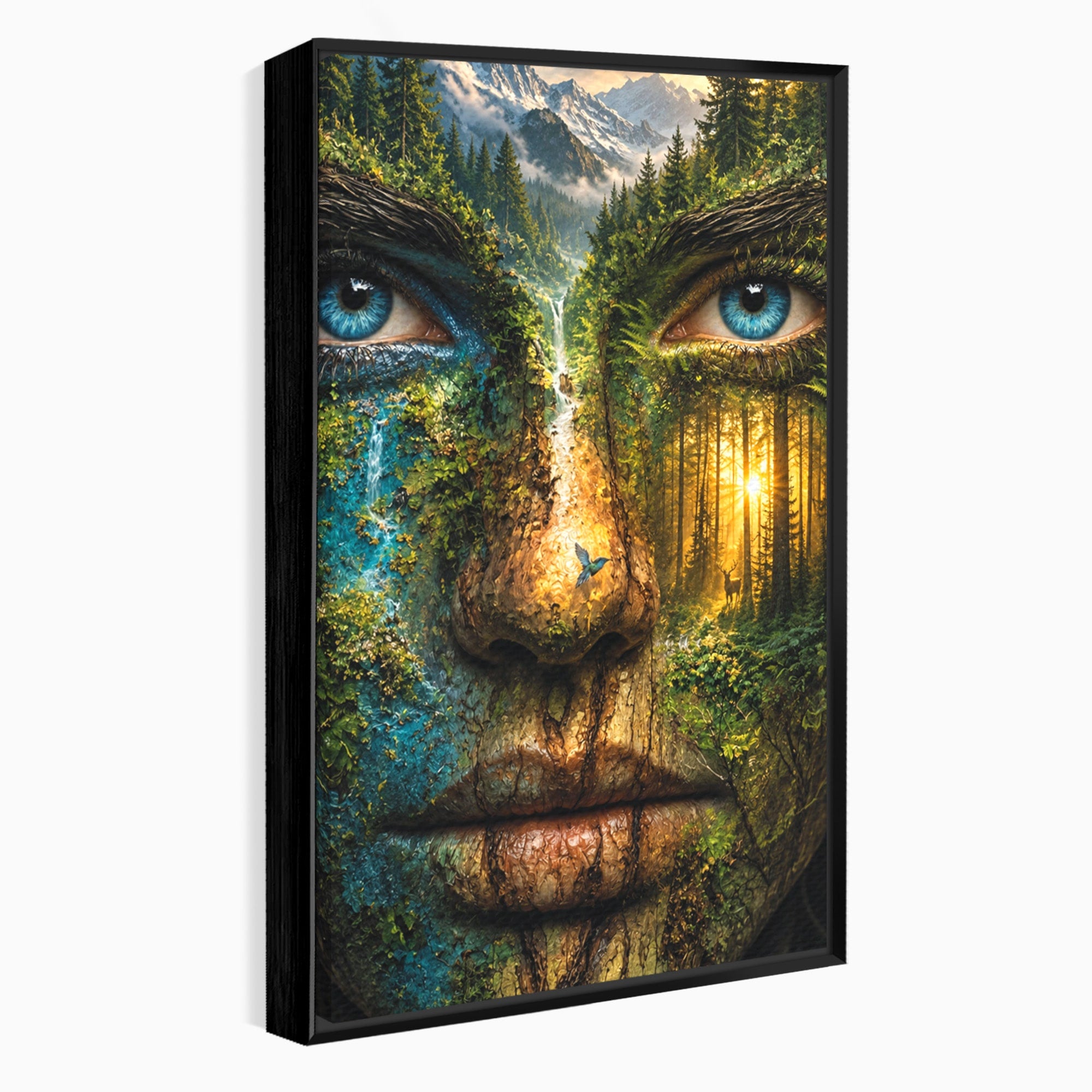 Tablou Canvas Premium LuxCanva® U1089, Chipul Naturii, Portret, Pictura, Peisaj,  Natura, Living, Culori Vibrante