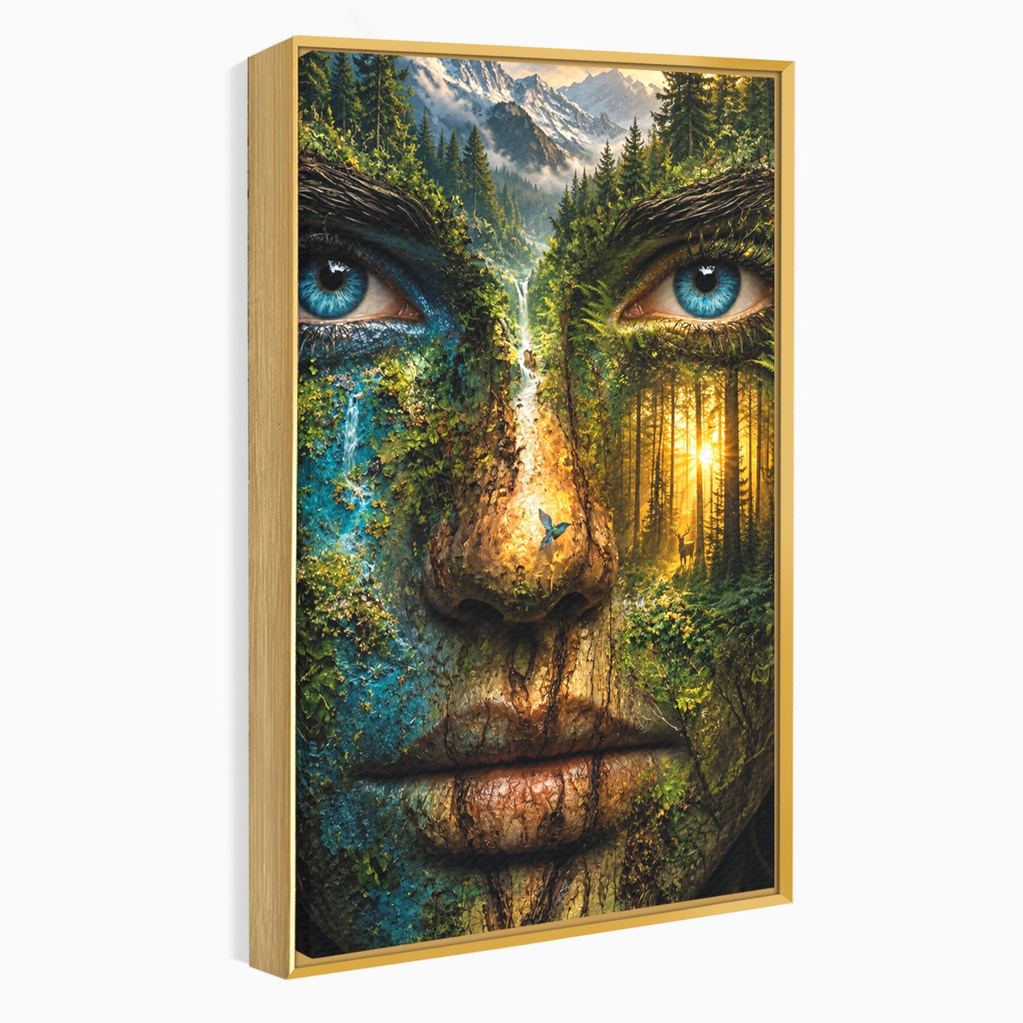 Tablou Canvas Premium LuxCanva® U1089, Chipul Naturii, Portret, Pictura, Peisaj,  Natura, Living, Culori Vibrante